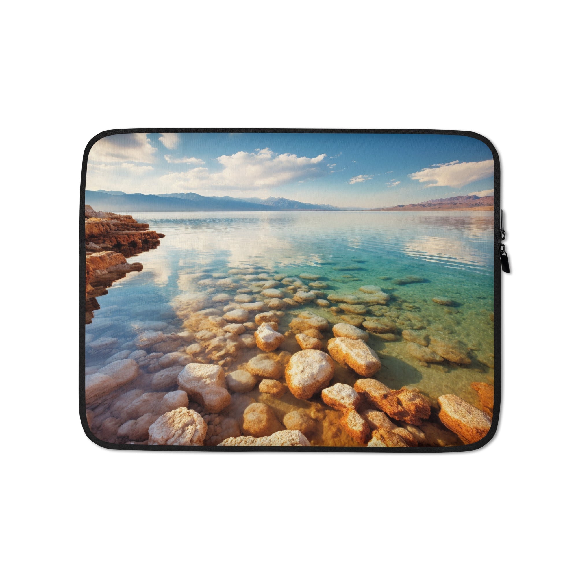 The Dead Sea Israel Jordan Laptop Sleeve by Visual Verse - Image 2