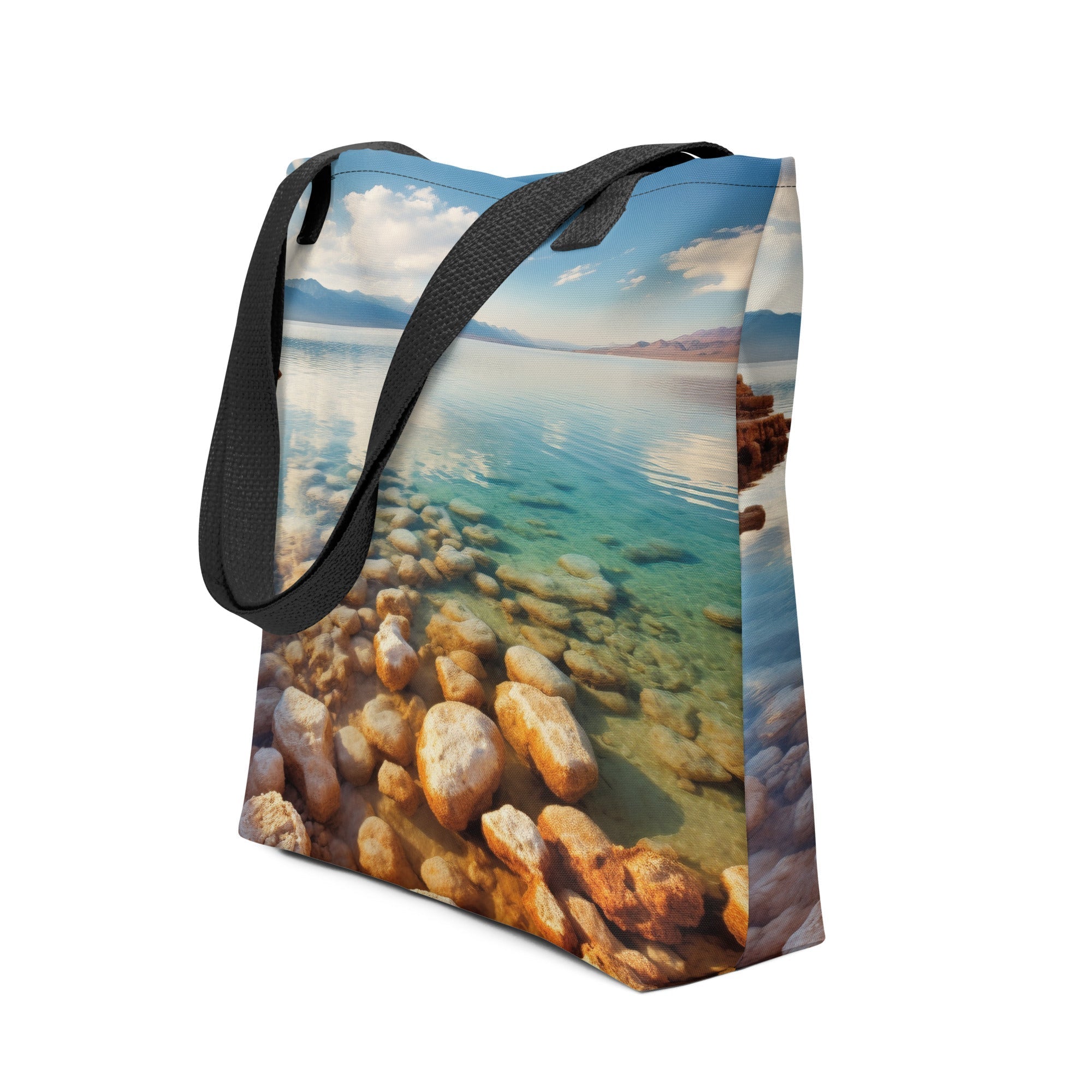 The Dead Sea Israel Jordan Tote Bag by Visual Verse - Image 1