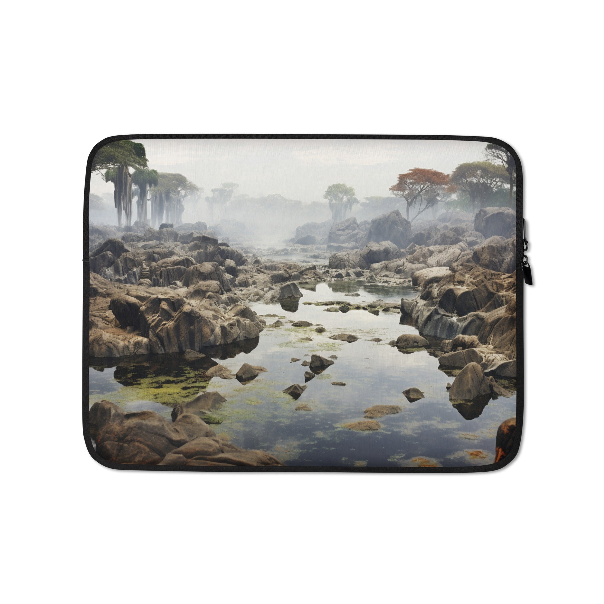 The Devils Pool Zambia Zimbabwe Laptop Sleeve by Visual Verse - Image 2