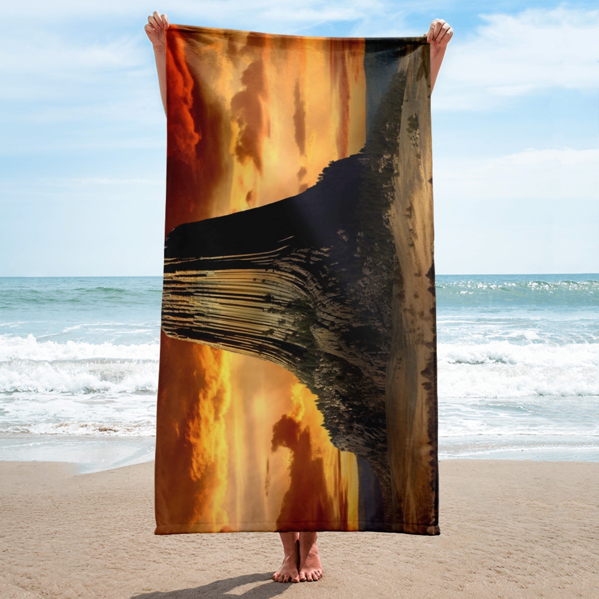 The Devils Tower National Monument USA Beach Towel by Visual Verse - Image 2