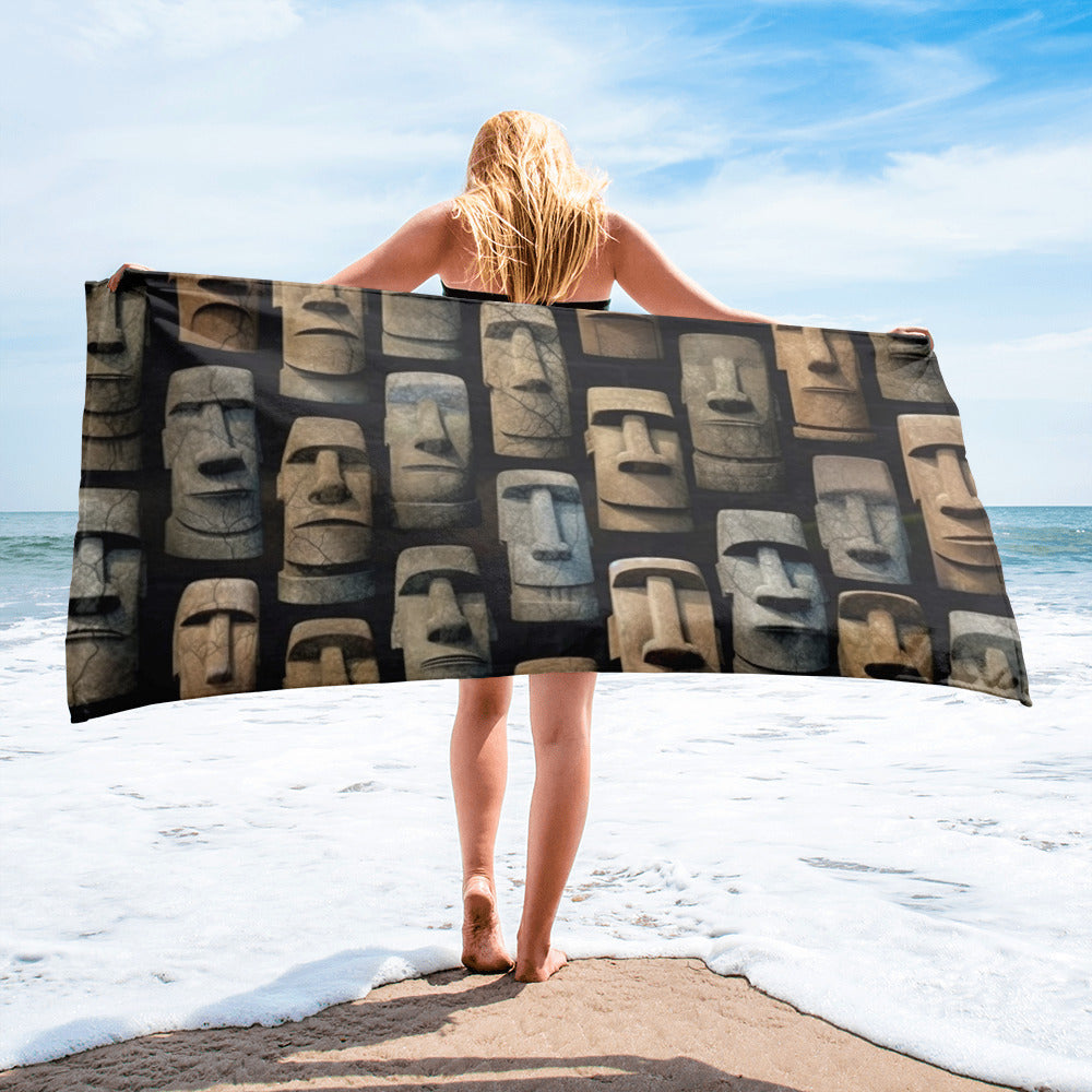 The Easter Island Chile Beach Towel by Visual Verse - Image 1