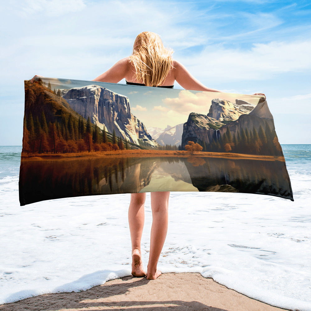 The El Capitan USA Beach Towel by Visual Verse - Image 1