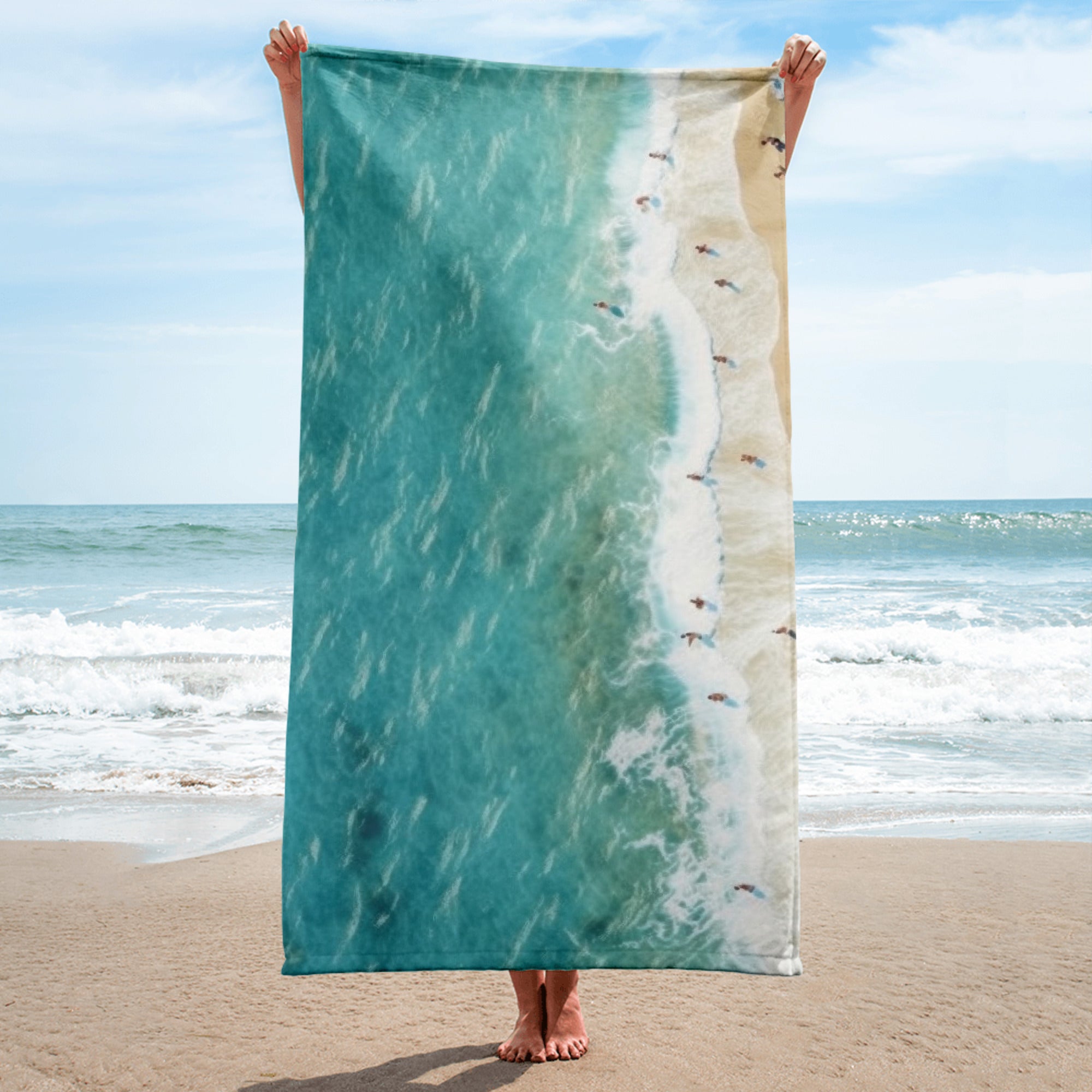 The Elafonisi Beach Greece Beach Towel by Visual Verse - Image 2