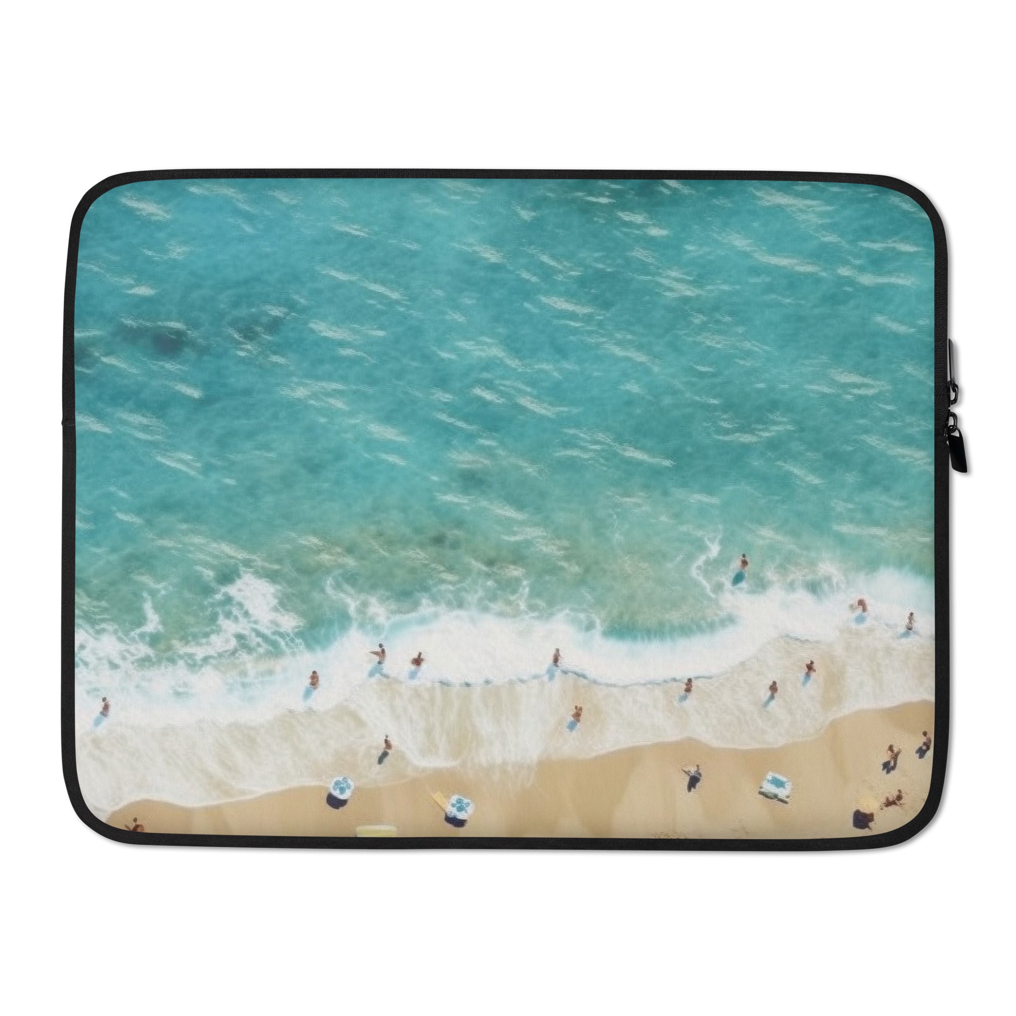 The Elafonisi Beach Greece Laptop Sleeve by Visual Verse - Image 1