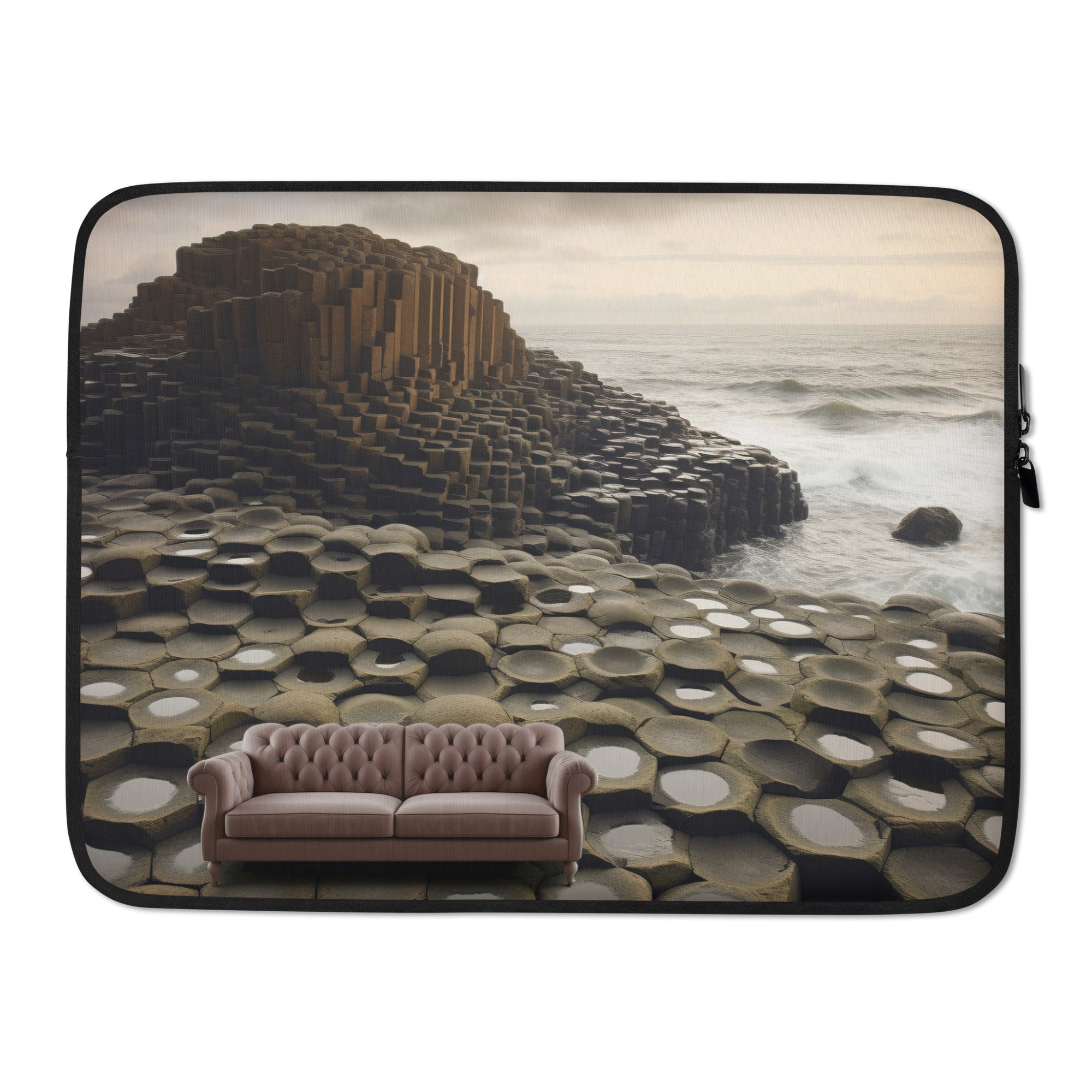 The Giants Causeway Northern Ireland Laptop Sleeve by Visual Verse - Image 1