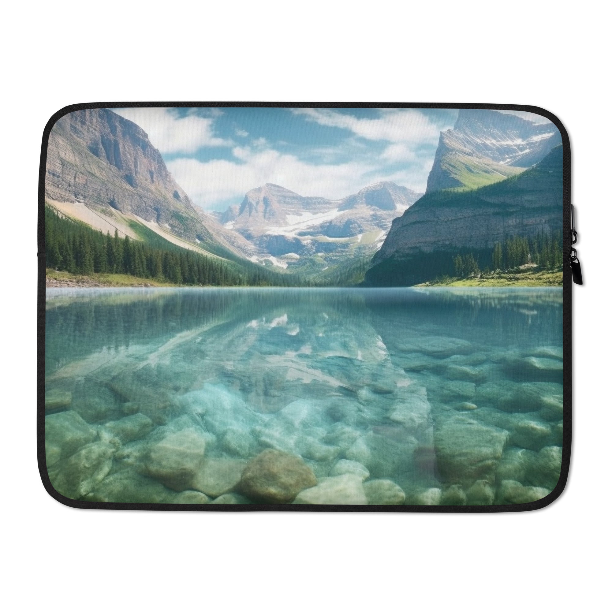 The Glacier National Park USA Laptop Sleeve by Visual Verse - Image 1