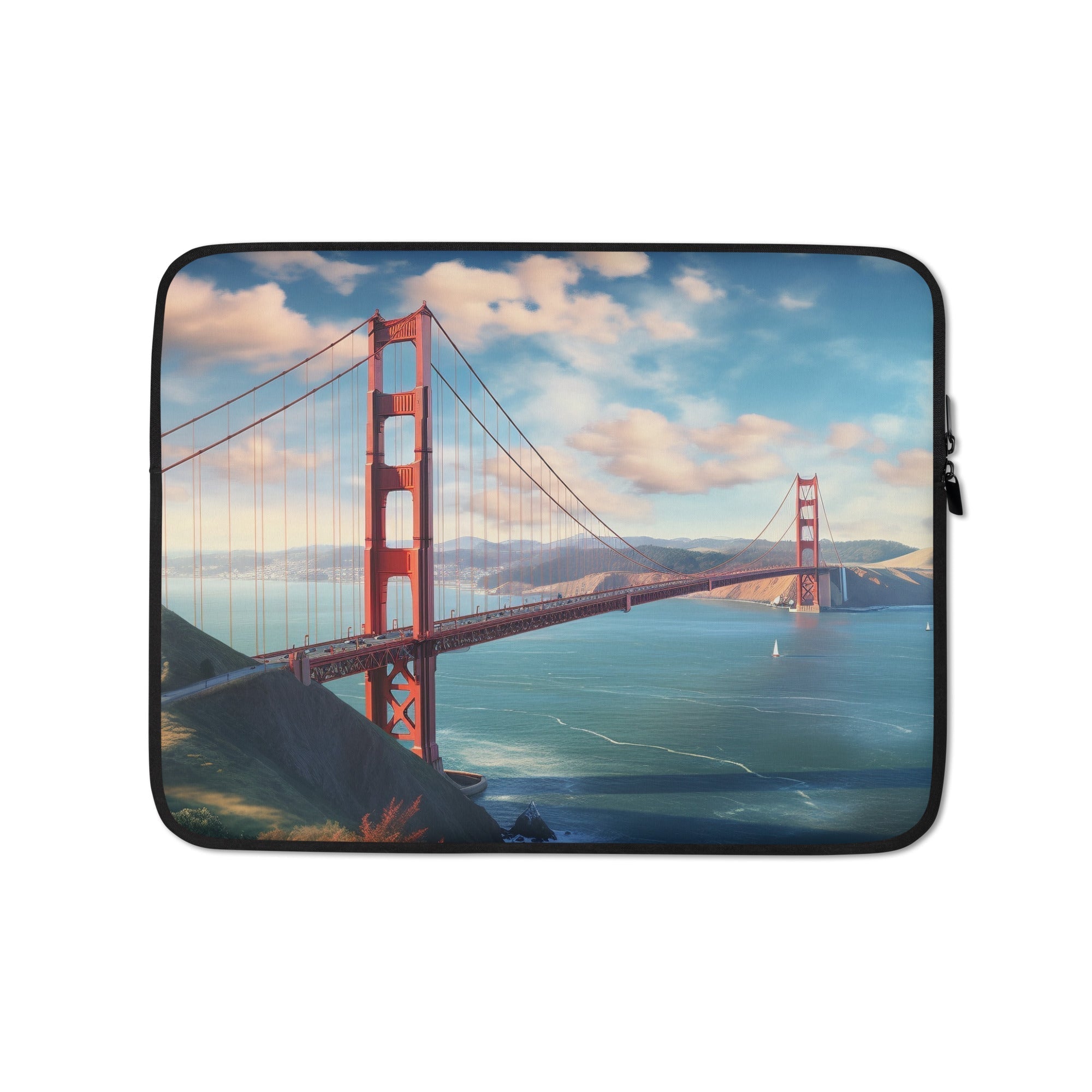 The Golden Gate Bridge Laptop Sleeve by Visual Verse - Image 2