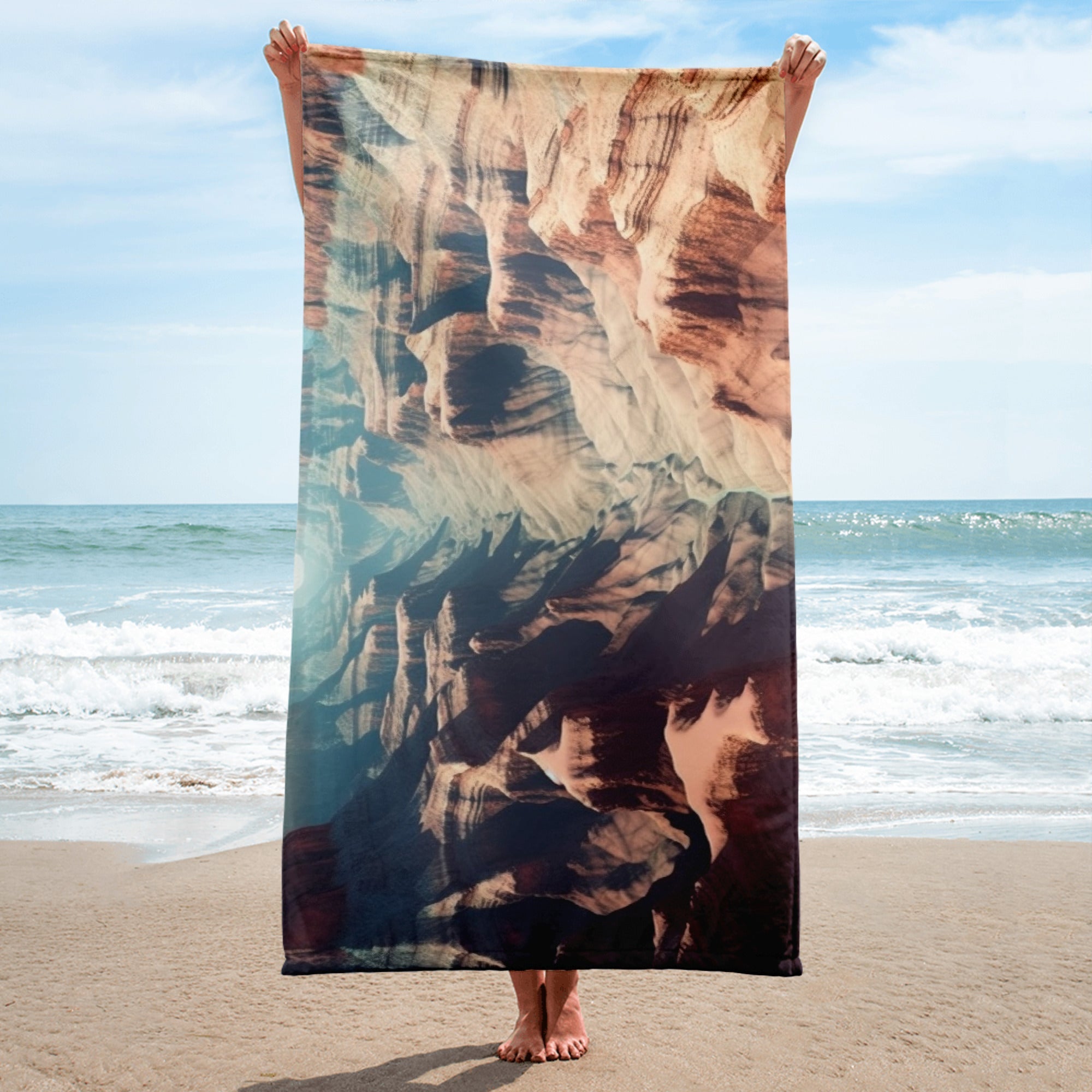 The Grand Canyon Arizona USA Beach Towel by Visual Verse - Image 2