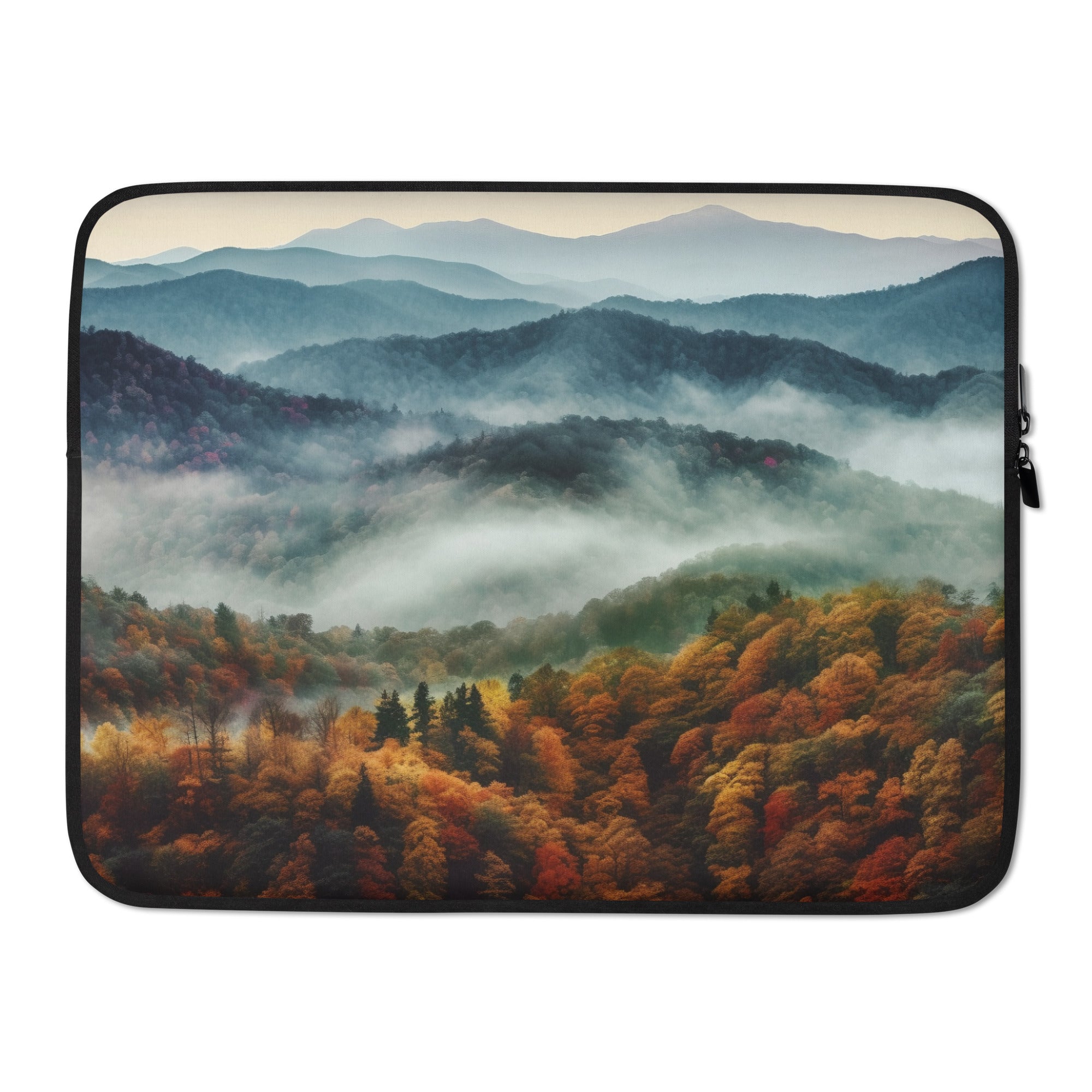 The Great Smoky Mountains National Park USA Laptop Sleeve by Visual Verse - Image 1