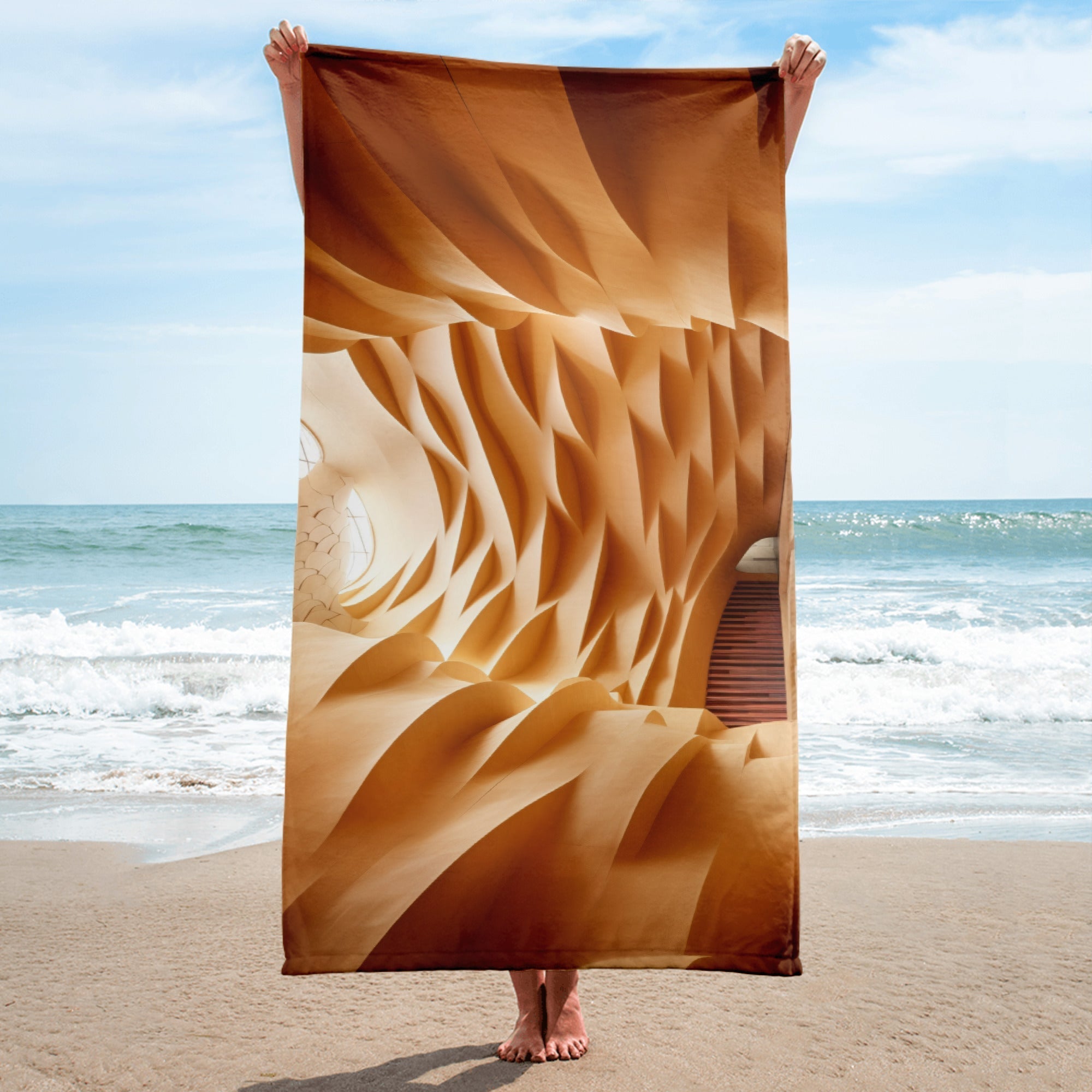 The Guggenheim Museum Spain Beach Towel by Visual Verse - Image 2