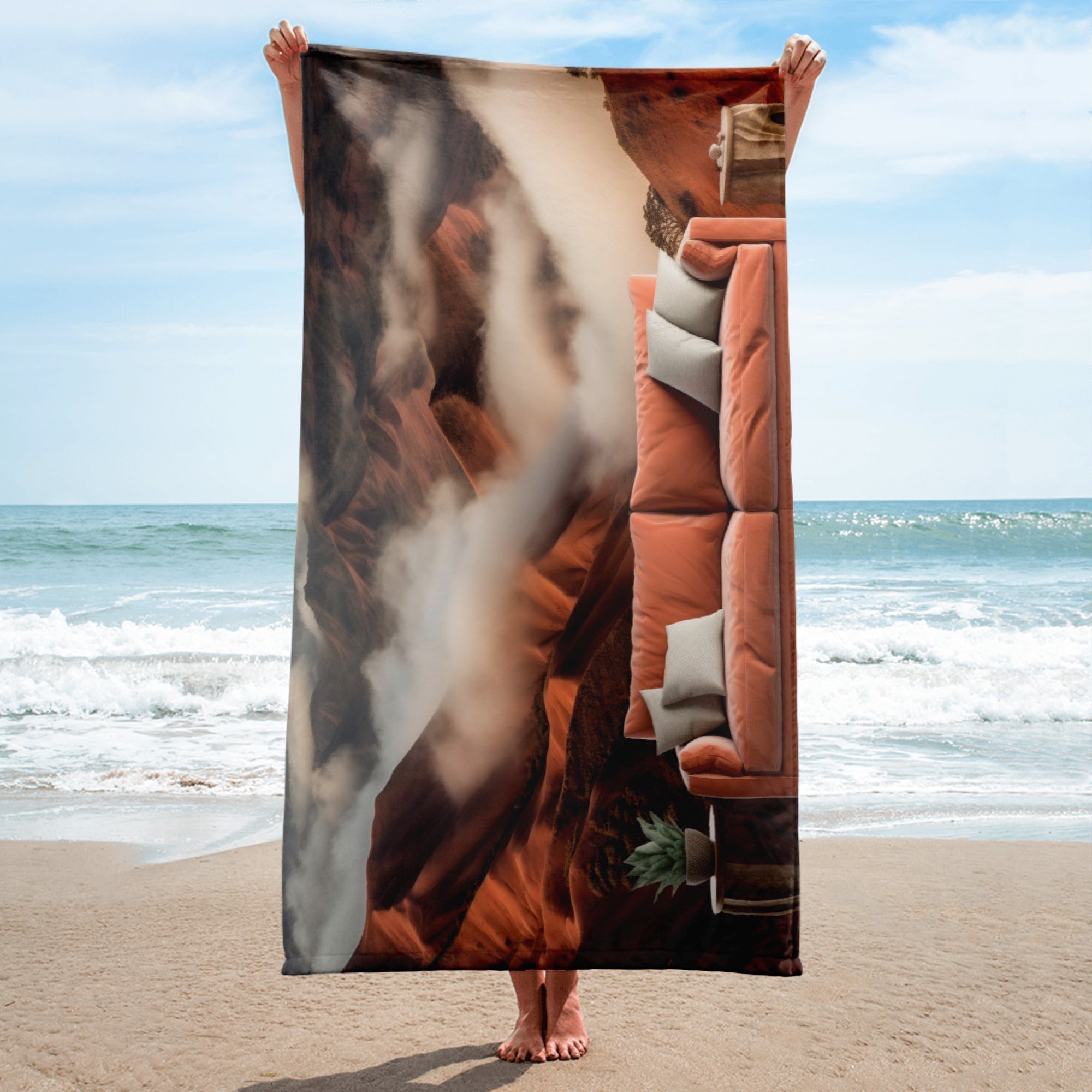 The Haleakala National Park USA Beach Towel by Visual Verse - Image 2