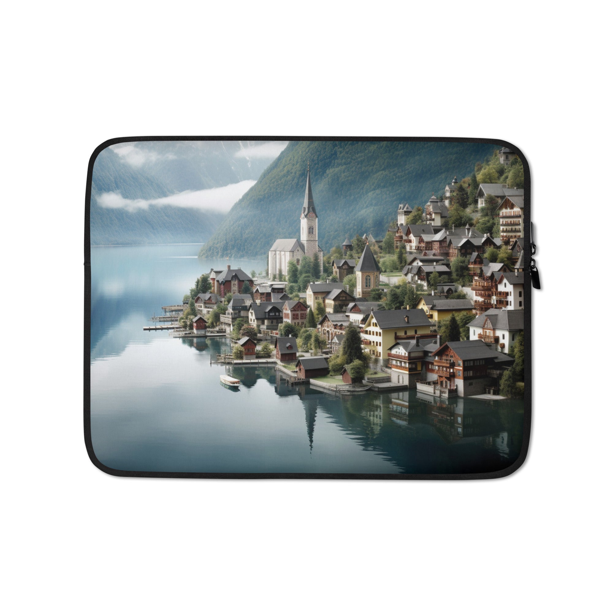 The Hallstatt Austria Laptop Sleeve by Visual Verse - Image 2