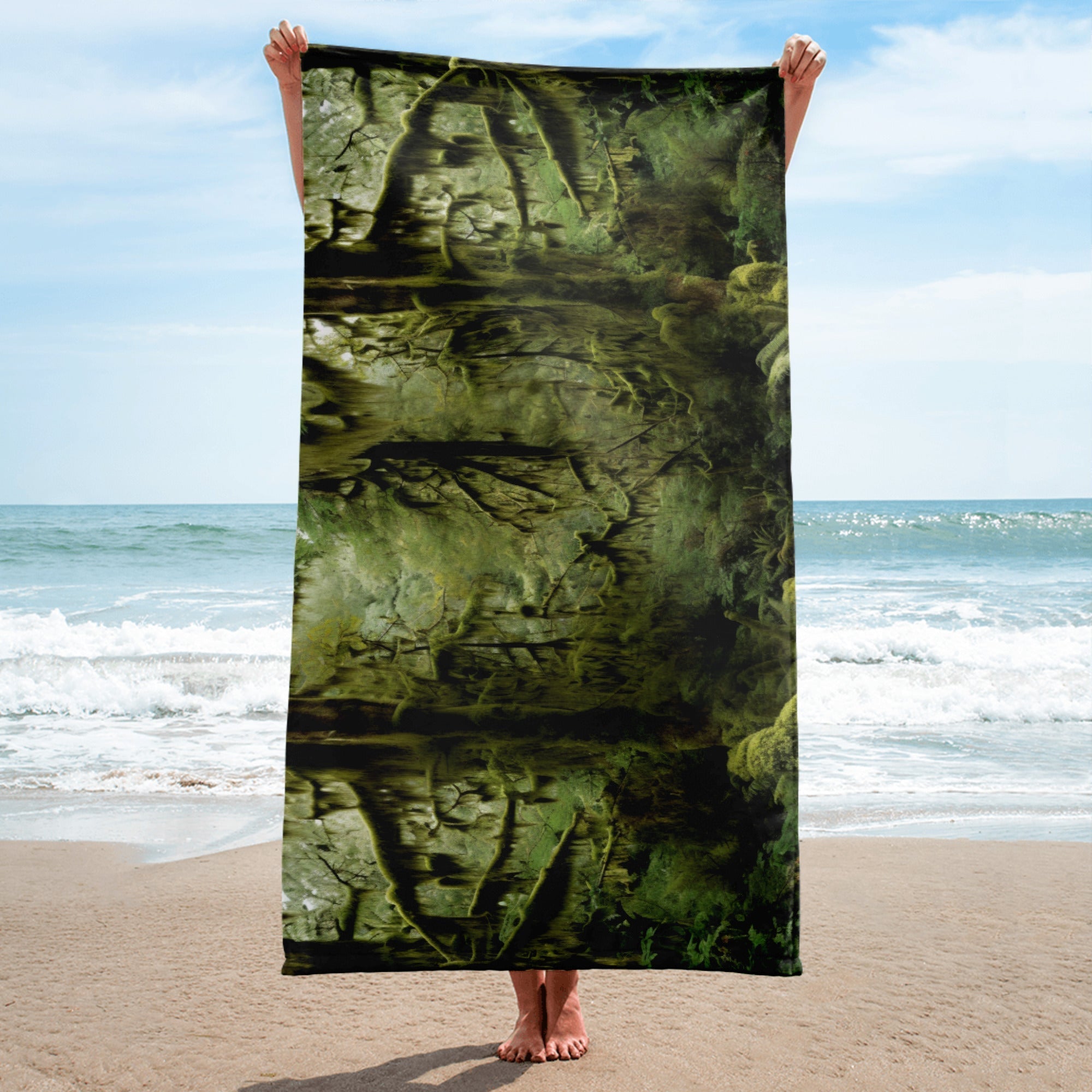 The Hoh Rain Forest USA Beach Towel by Visual Verse - Image 2