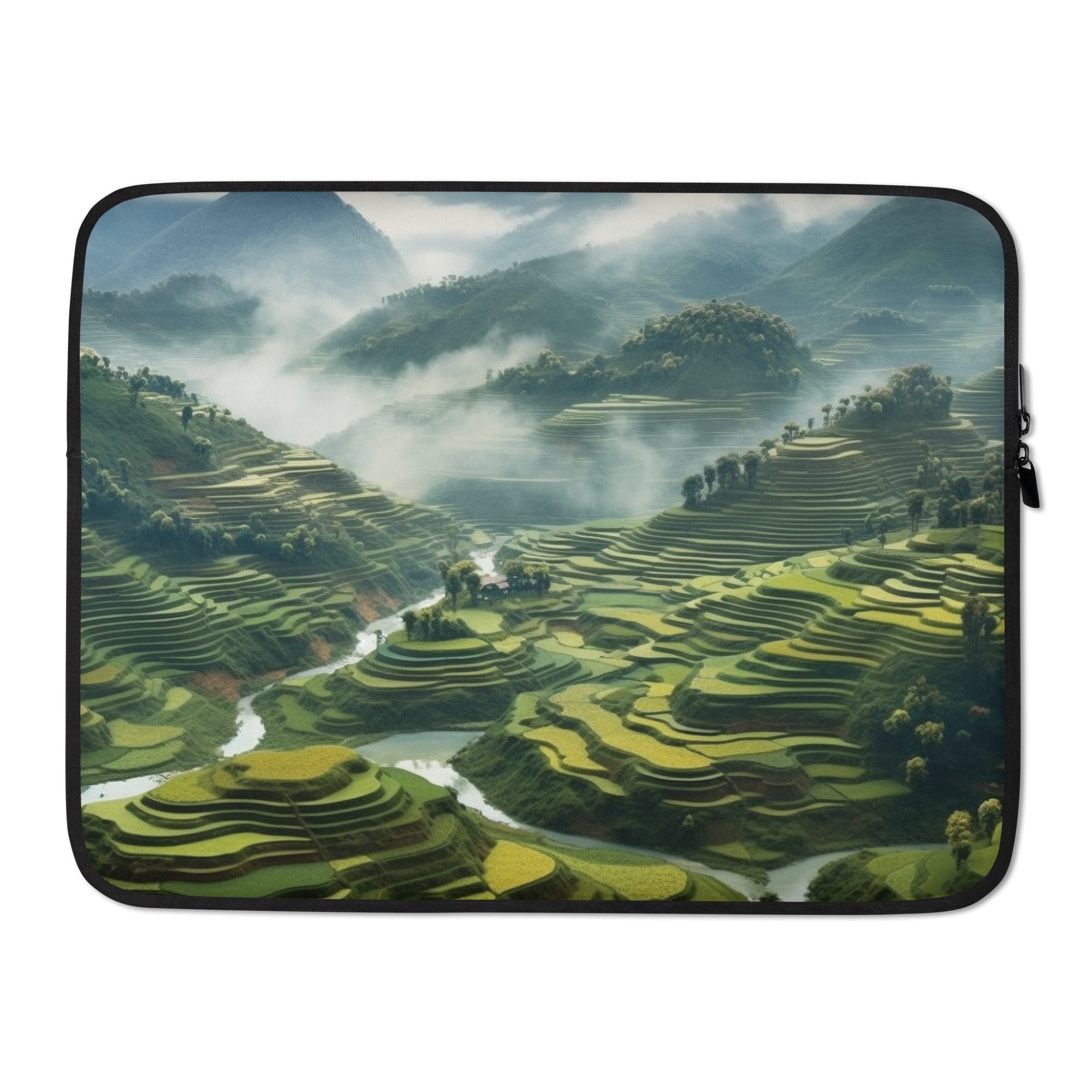 The Huanglong Scenic Valley China Laptop Sleeve by Visual Verse - Image 1