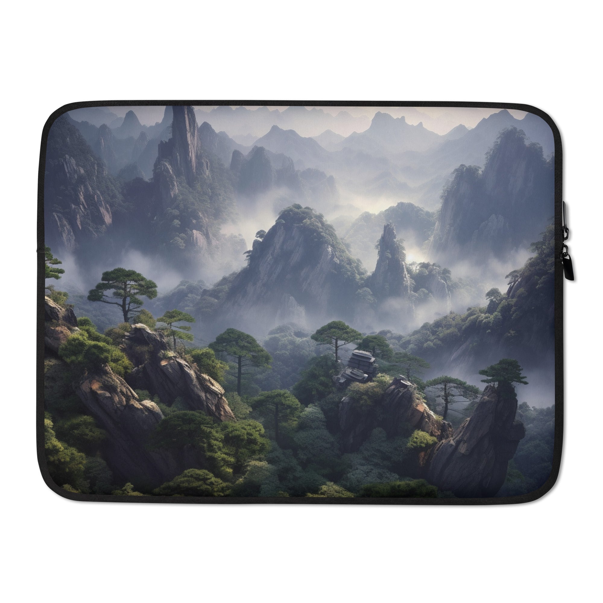 The Huangshan Mountain China Laptop Sleeve by Visual Verse - Image 1