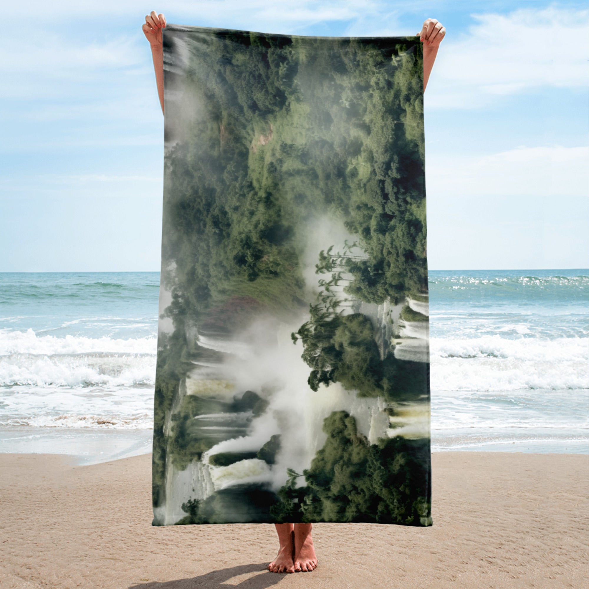 The Iguazu Falls Beach Towel by Visual Verse - Image 2