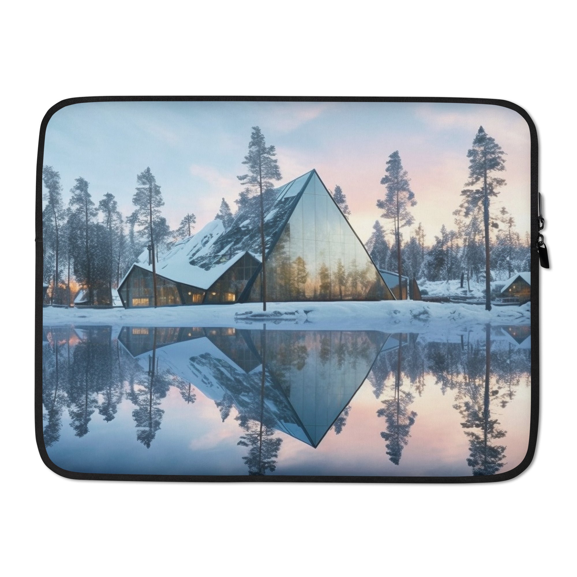 The Kakslauttanen Arctic Resort Finland Laptop Sleeve by Visual Verse - Image 1