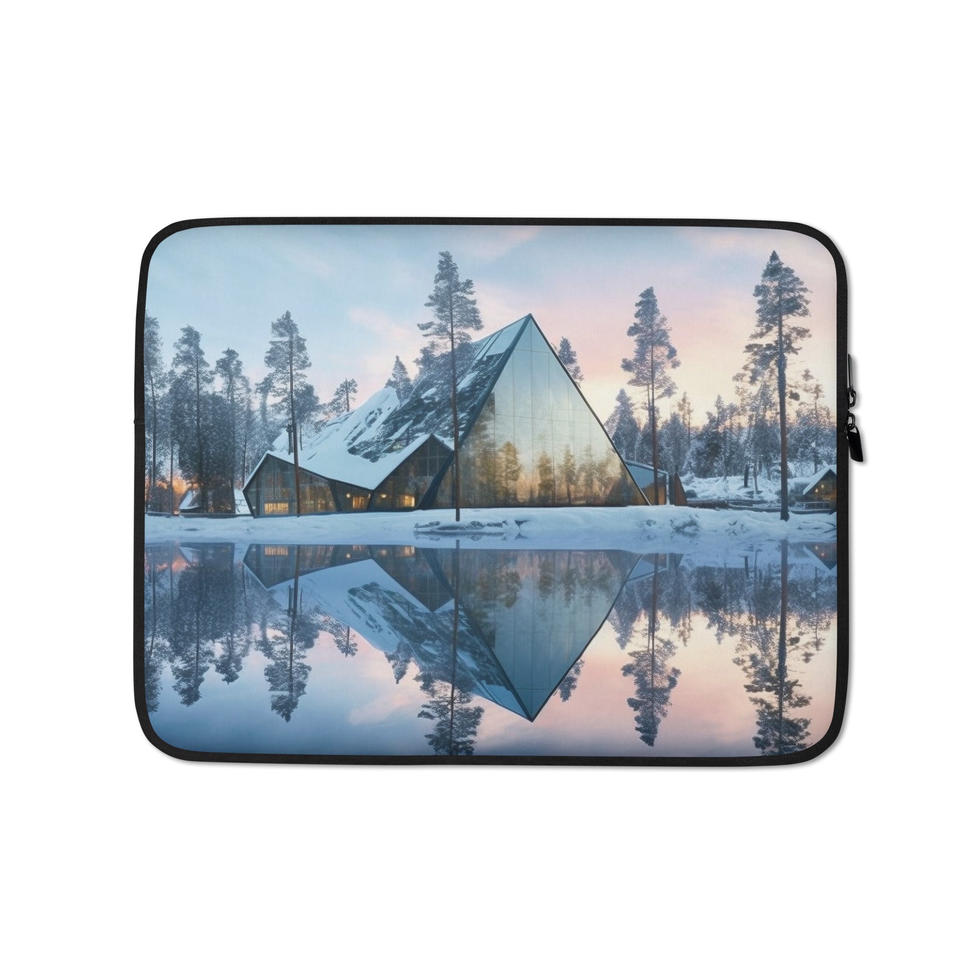 The Kakslauttanen Arctic Resort Finland Laptop Sleeve by Visual Verse - Image 2