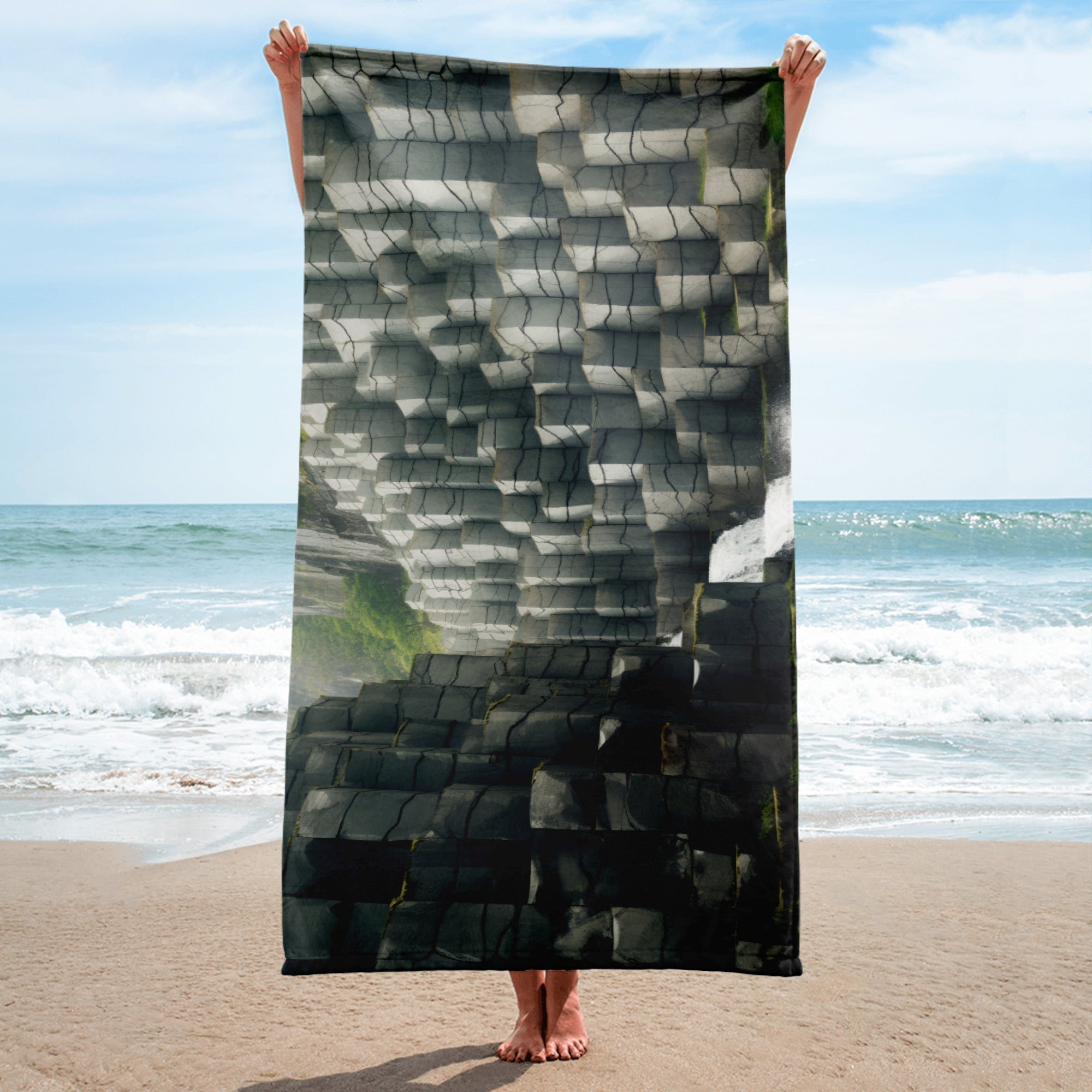 The Kjeragbolten Norway Beach Towel by Visual Verse - Image 2