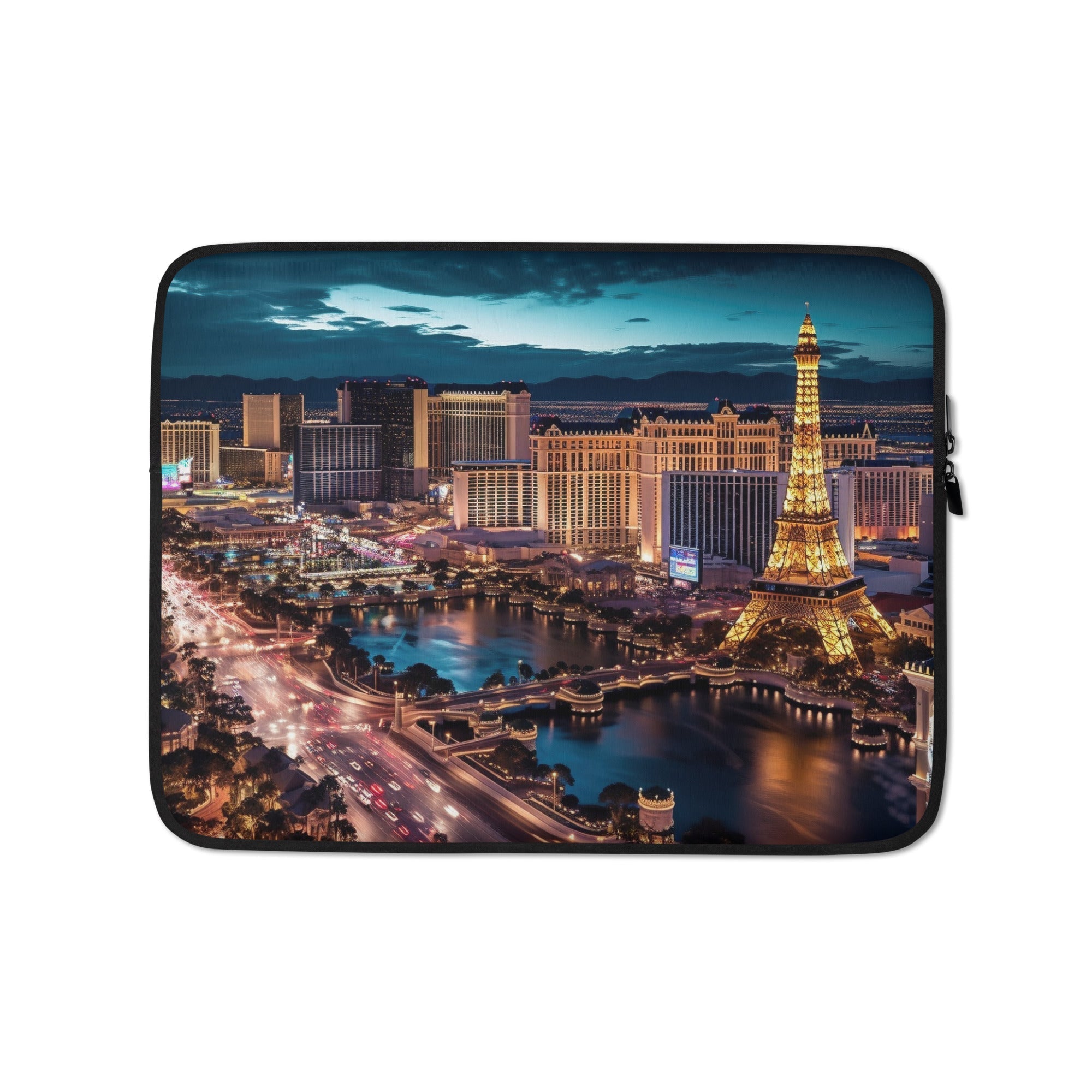 The Las Vegas Strip USA Laptop Sleeve by Visual Verse - Image 2