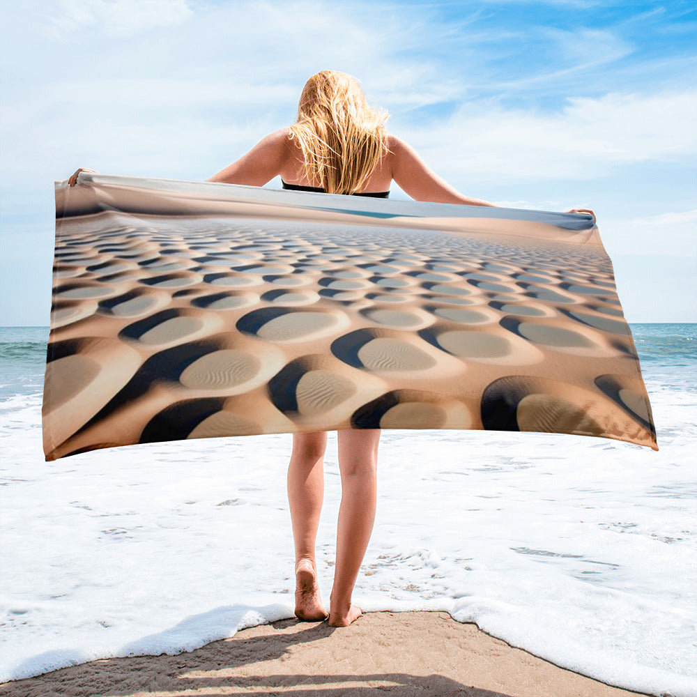 The Lencois Maranhenses National Park Brazil Beach Towel by Visual Verse - Image 1