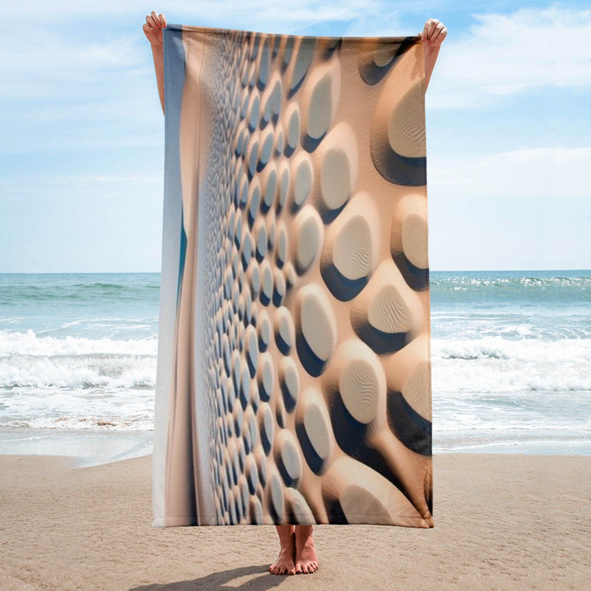 The Lencois Maranhenses National Park Brazil Beach Towel by Visual Verse - Image 2