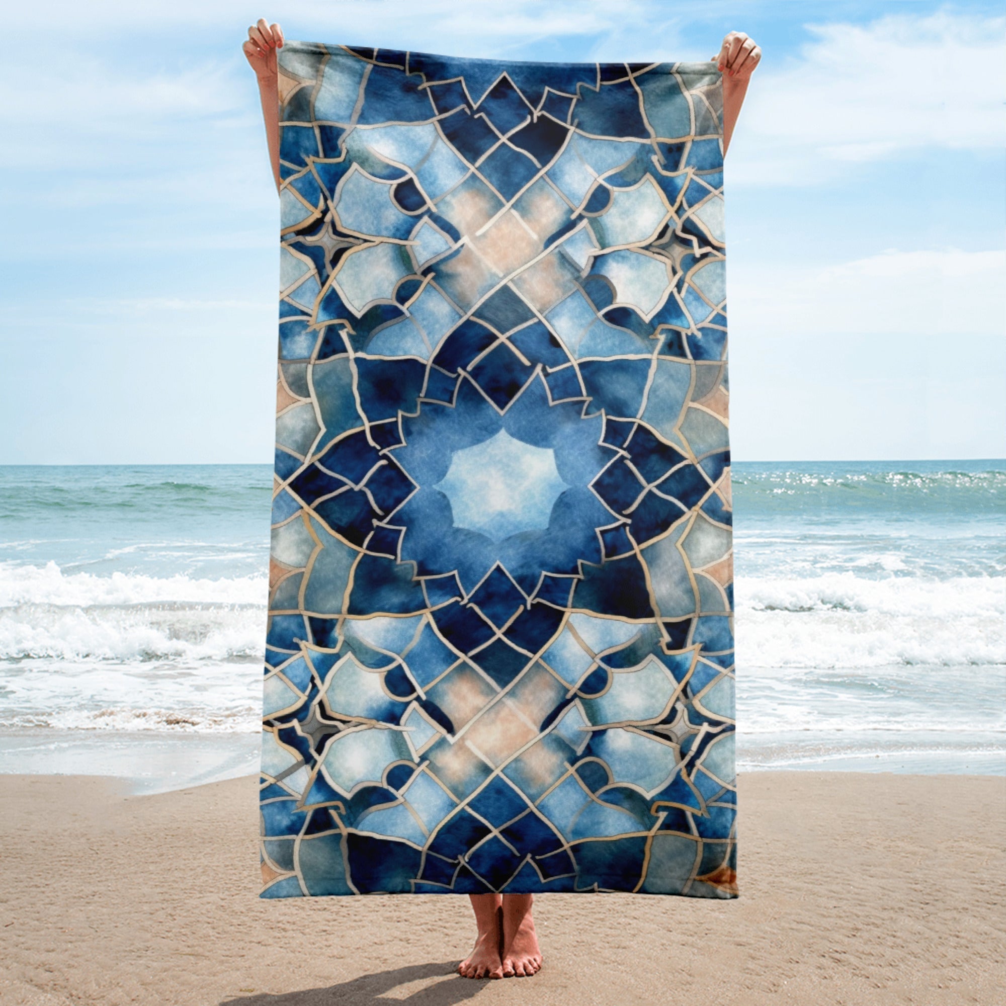 The Marrakech Medina Morocco Beach Towel by Visual Verse - Image 2