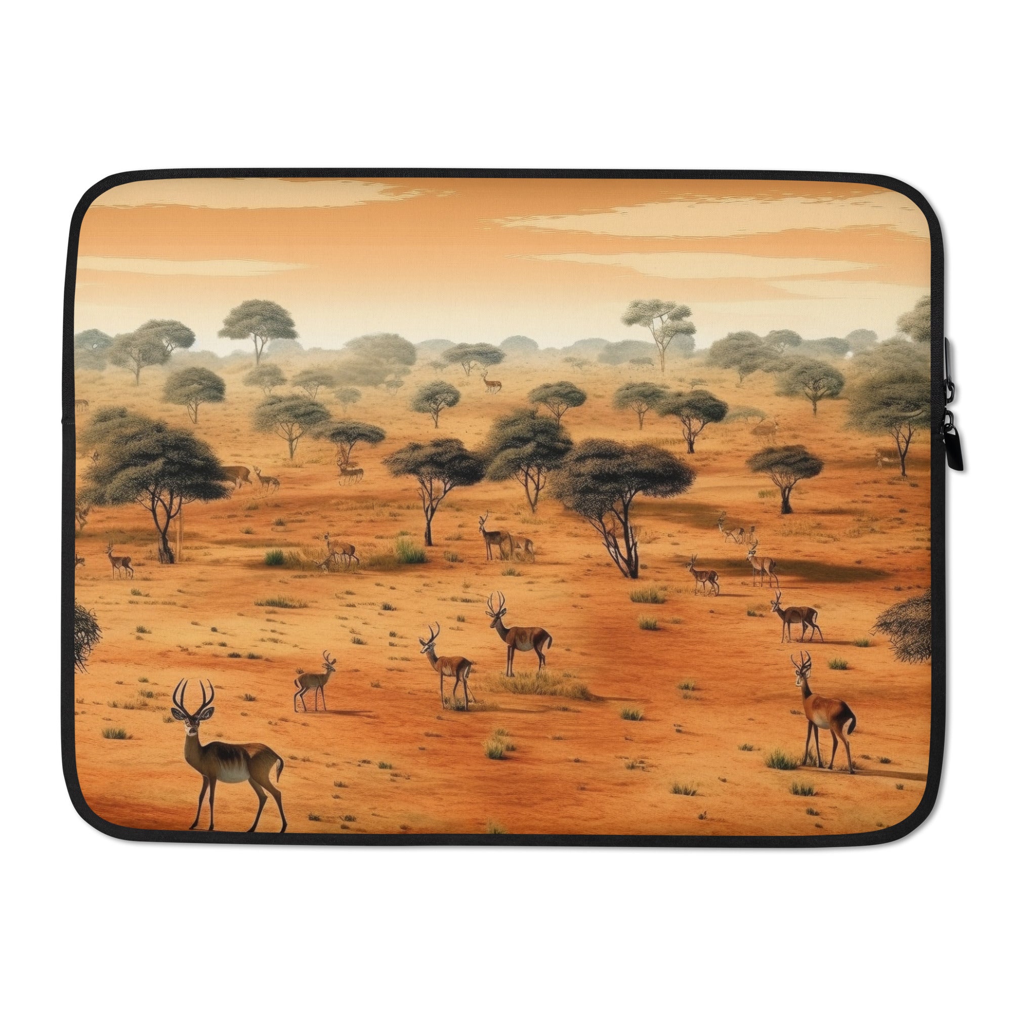 The Masai Mara National Reserve Kenya Laptop Sleeve by Visual Verse - Image 1