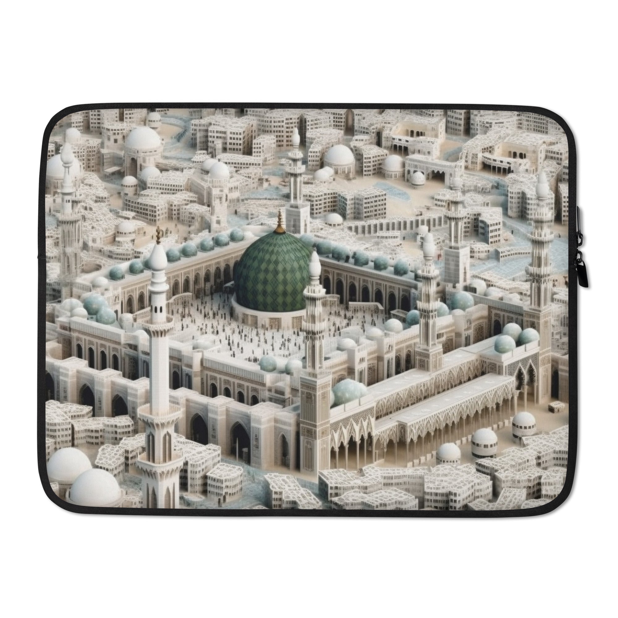 The Masjid Al-Haram Saudi Arabia Laptop Sleeve by Visual Verse - Image 1