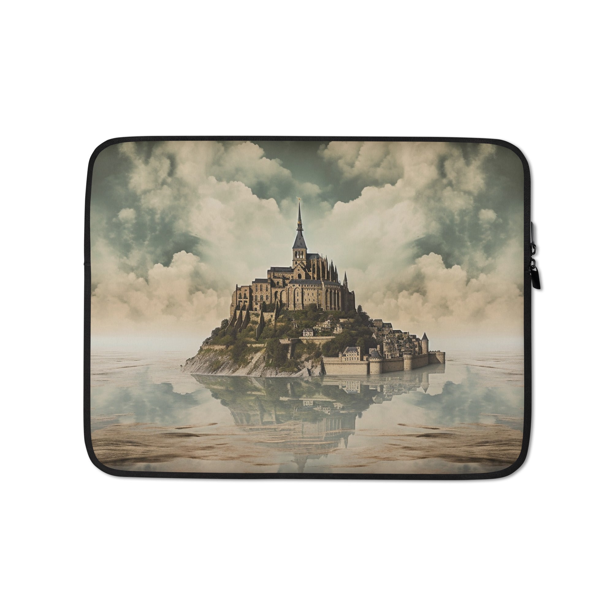 The Mont Saint-Michel France Laptop Sleeve by Visual Verse - Image 2