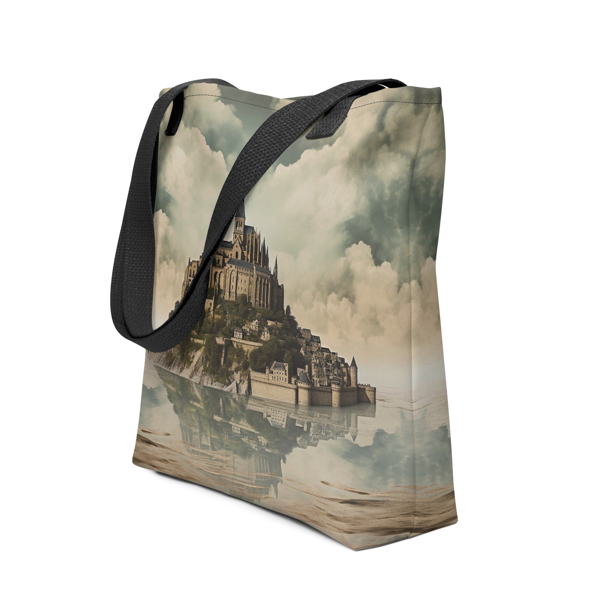 The Mont Saint-Michel France Tote Bag by Visual Verse - Image 1