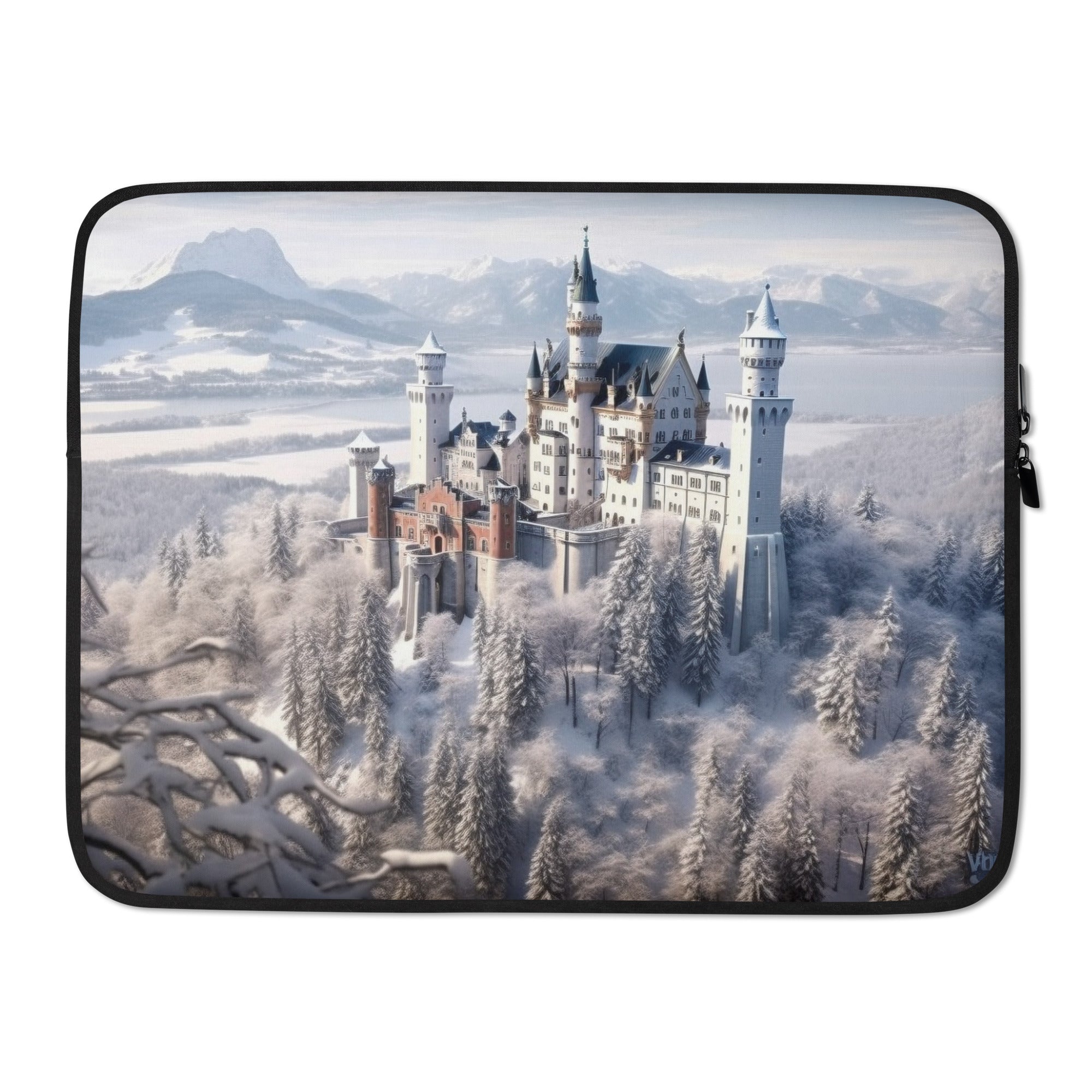 The Neuschwanstein Castle Germany Laptop Sleeve by Visual Verse - Image 1