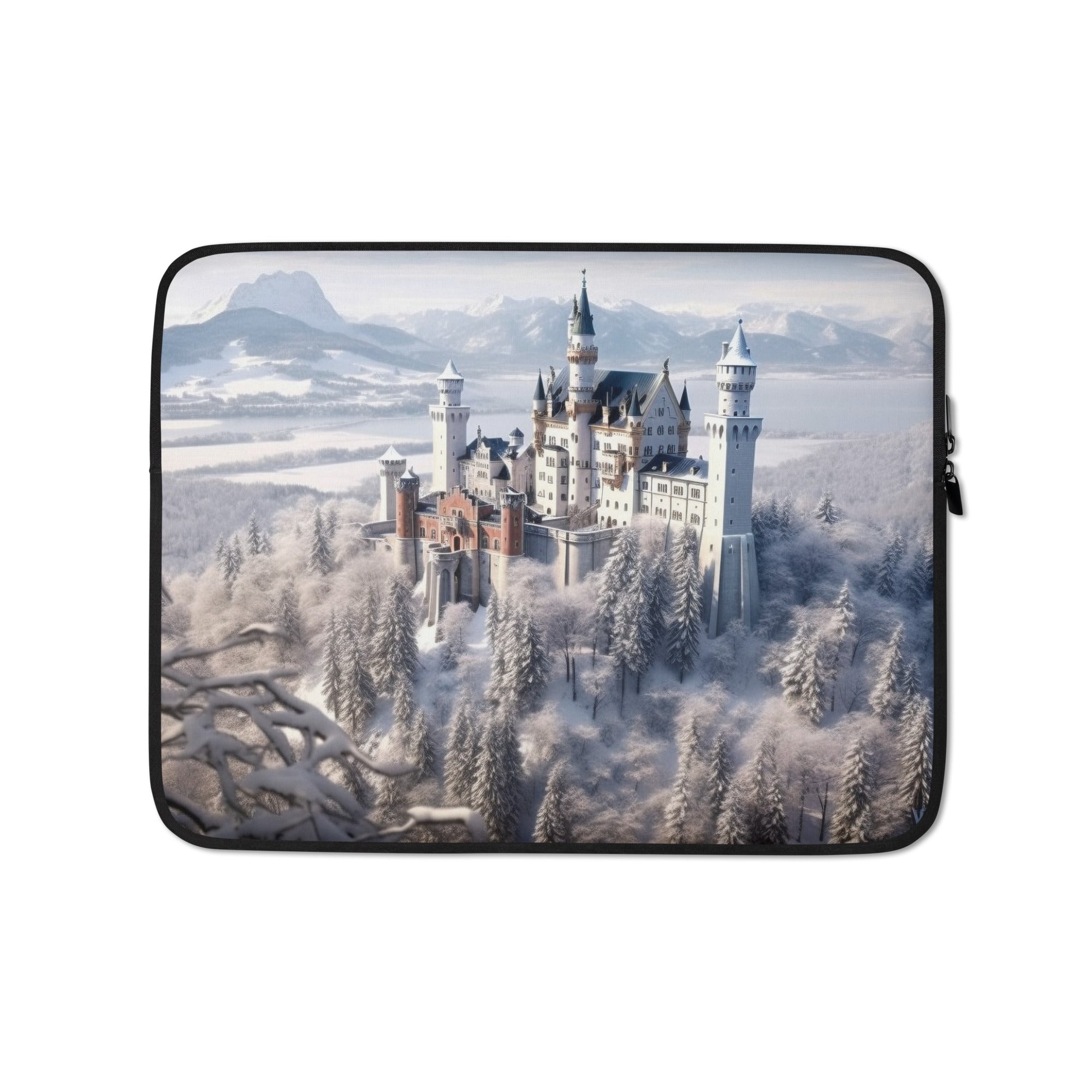 The Neuschwanstein Castle Germany Laptop Sleeve by Visual Verse - Image 2