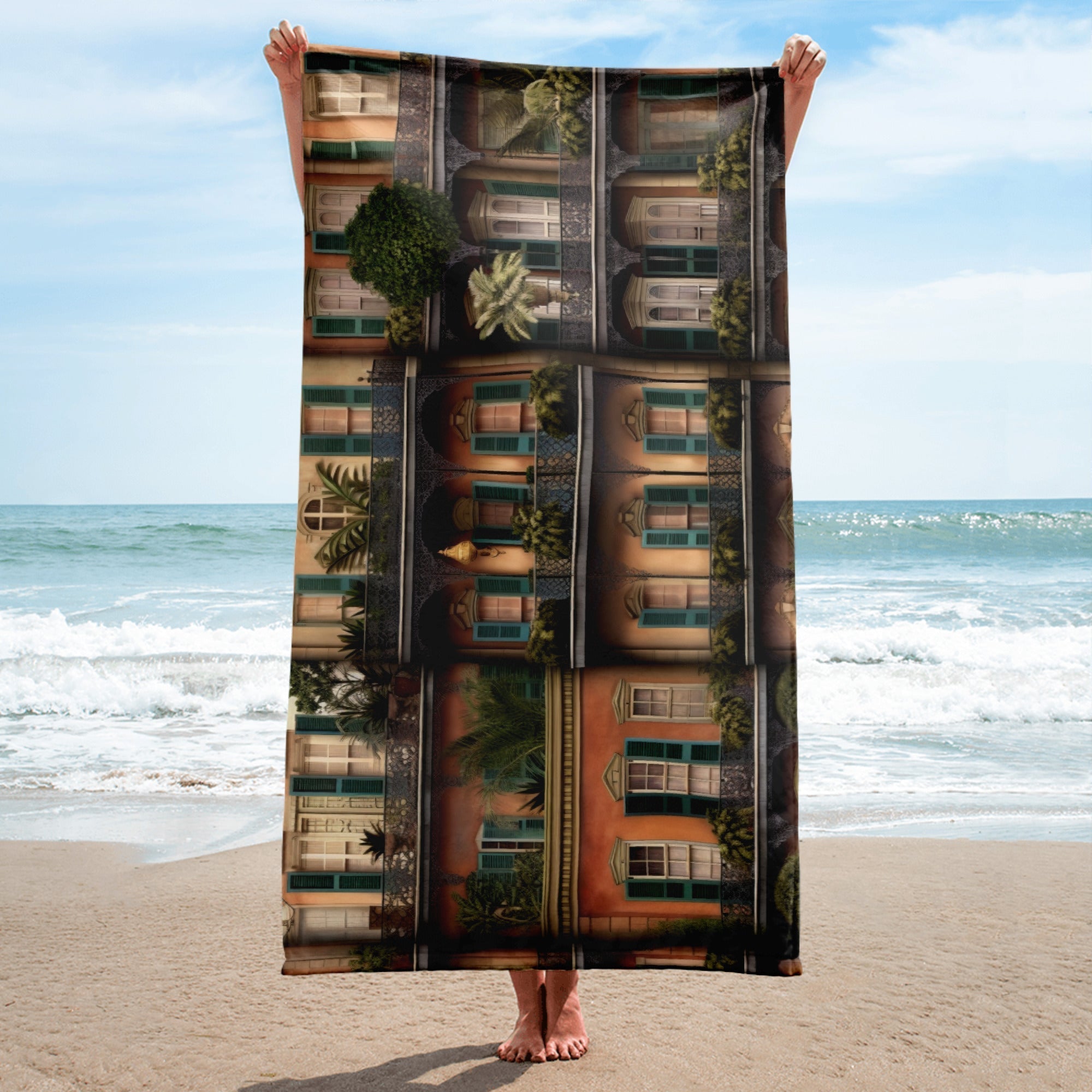 The New Orleans French Quarter USA Beach Towel by Visual Verse - Image 2