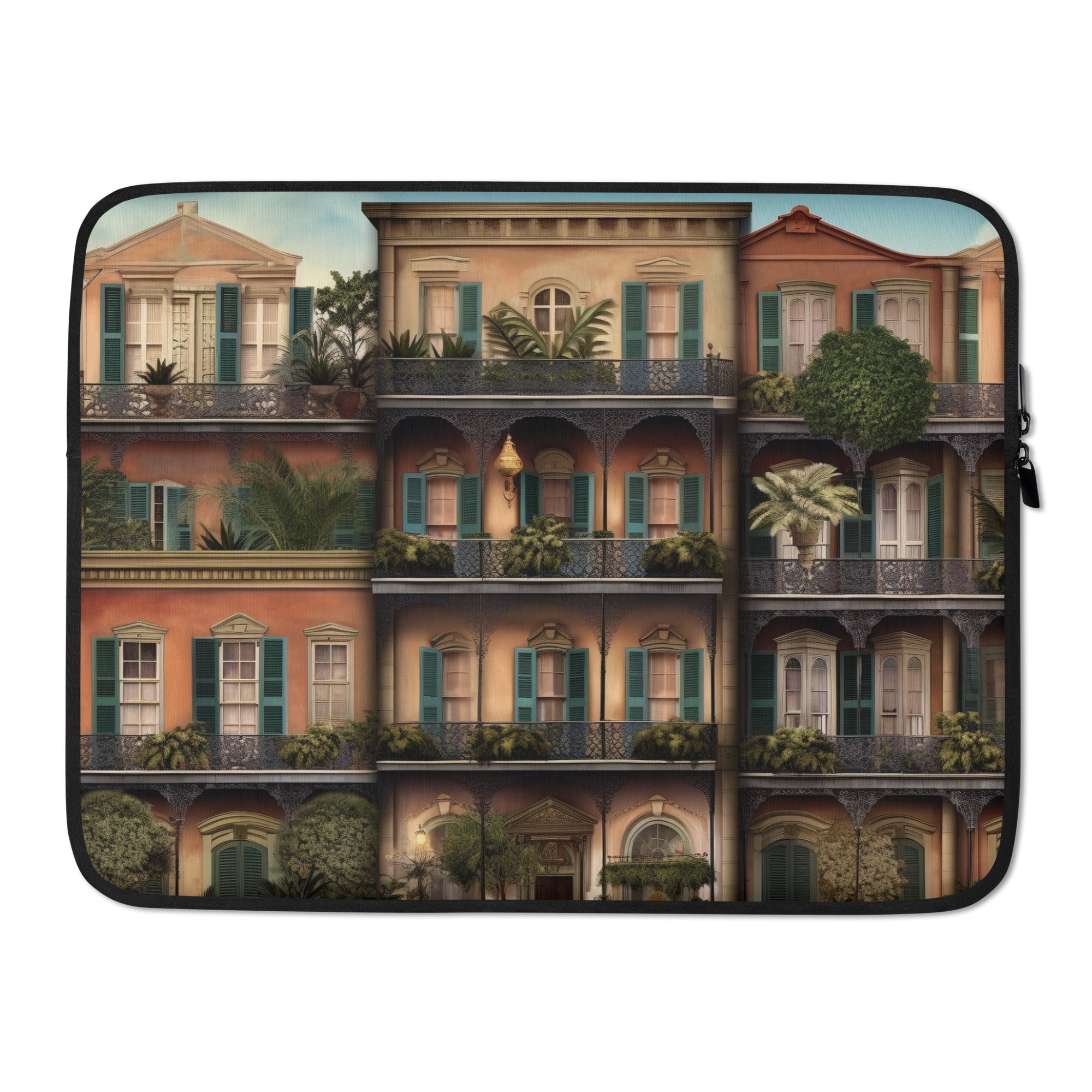 The New Orleans French Quer USA Laptop Sleeve by Visual Verse - Image 1