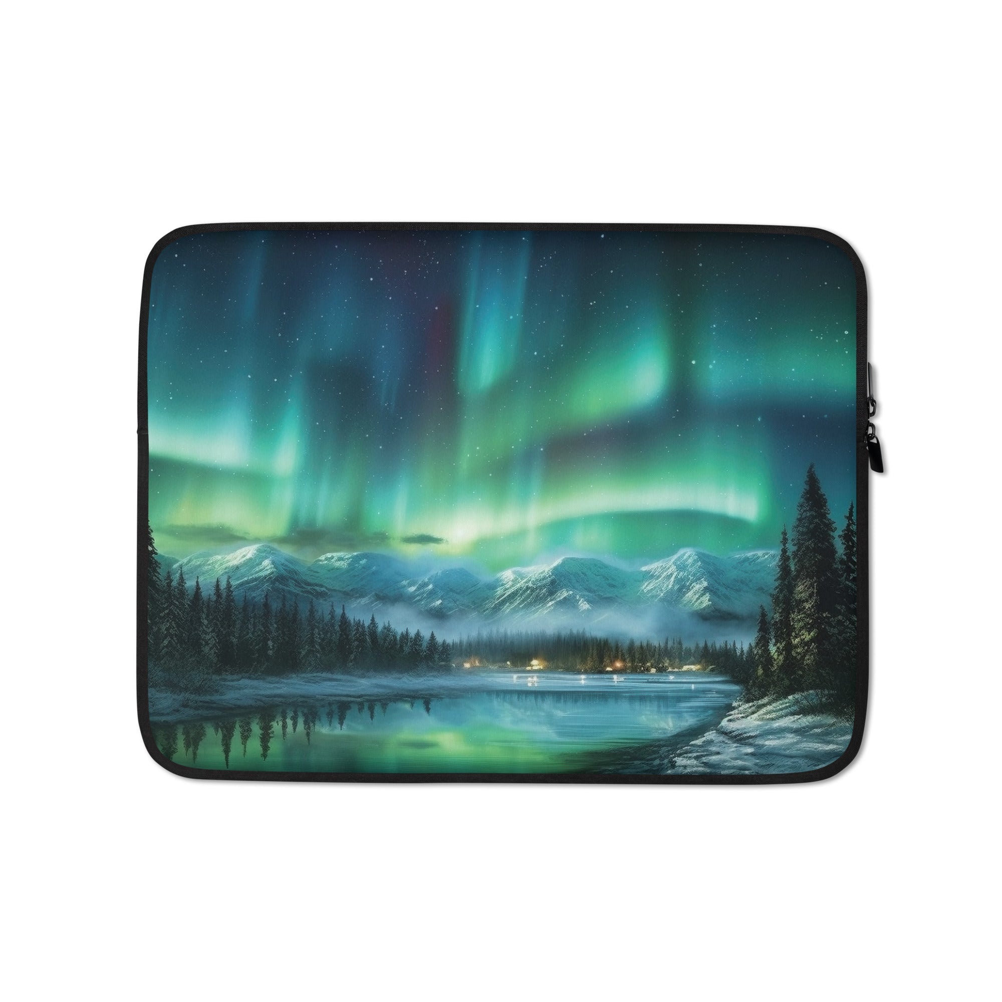 The Northern Lights Norway Laptop Sleeve by Visual Verse - Image 2