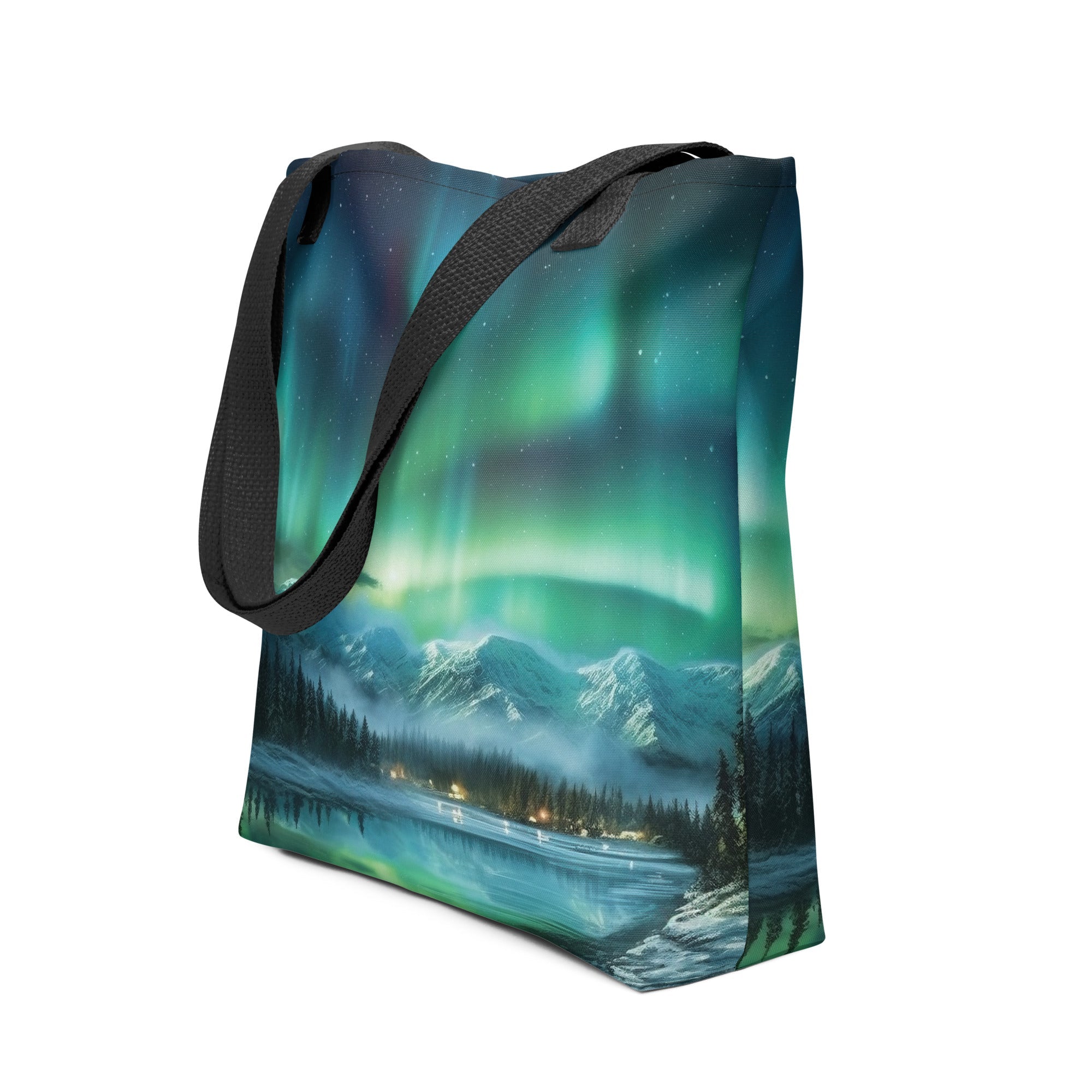 The Northern Lights Norway Tote Bag by Visual Verse - Image 1