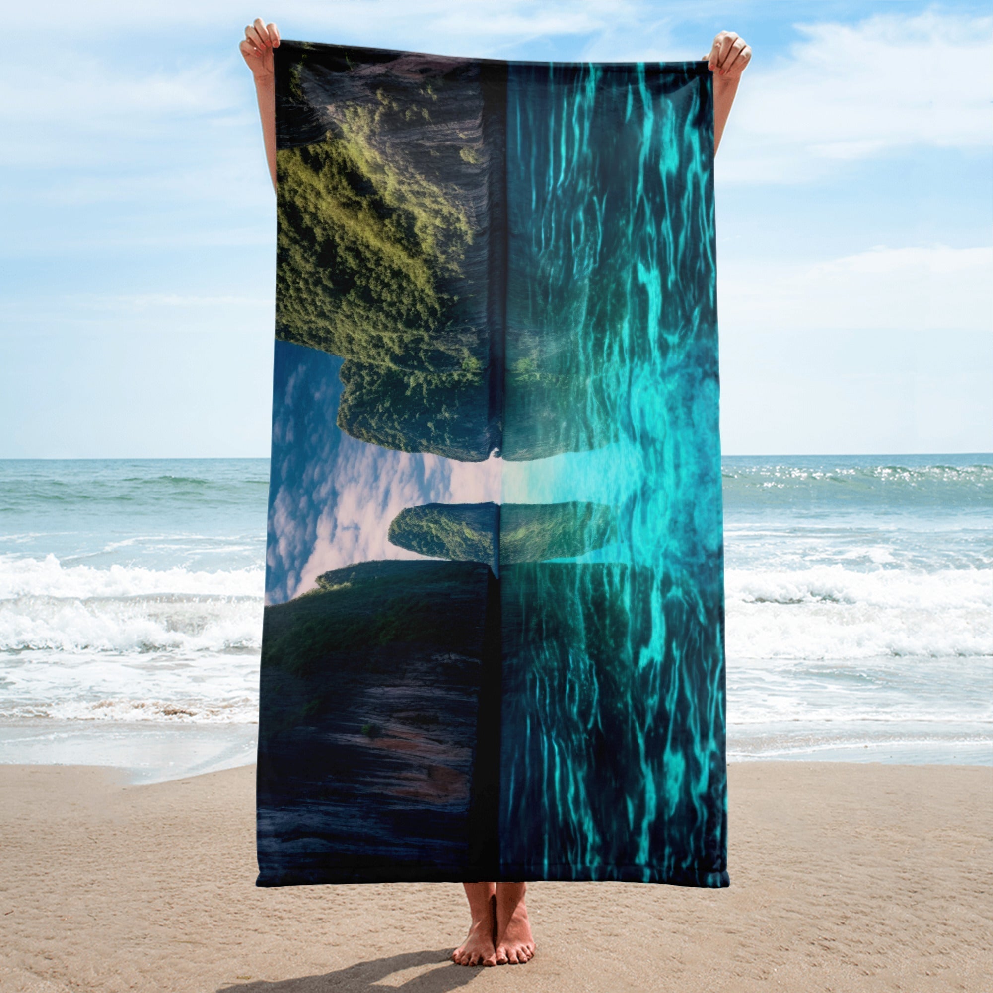 The Phi Phi Islands Thailand Beach Towel by Visual Verse - Image 2