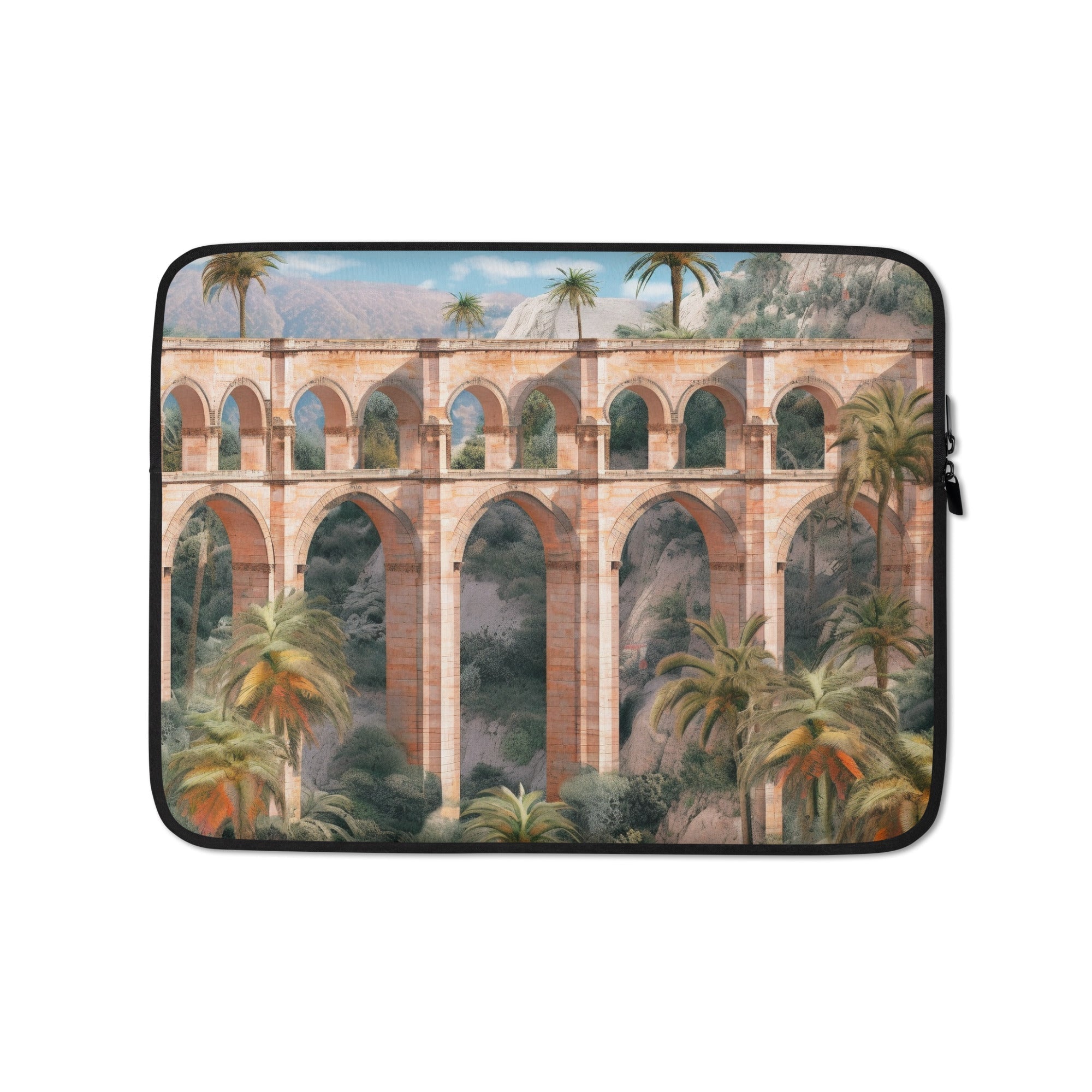 The Puente Nuevo Spain Laptop Sleeve by Visual Verse - Image 2