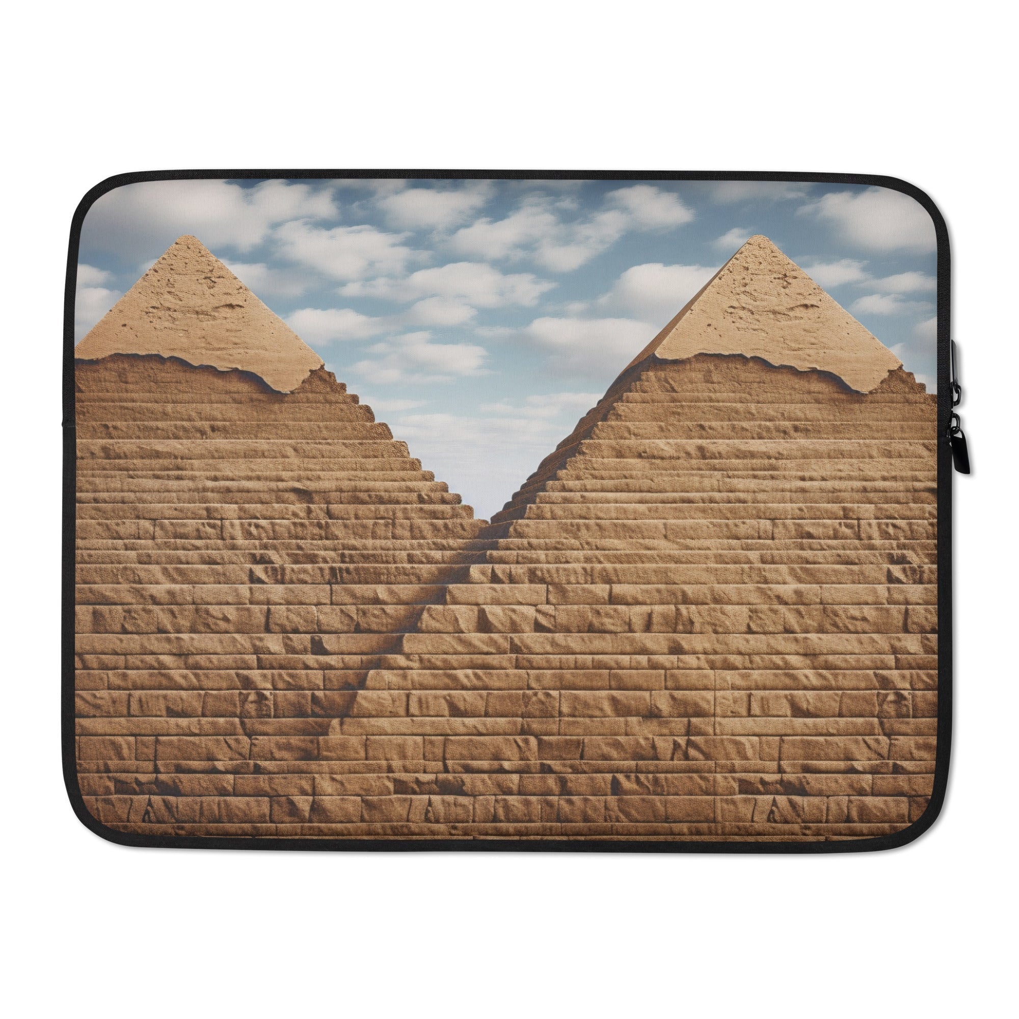 The Pyramids of Giza Egypt Laptop Sleeve by Visual Verse - Image 1