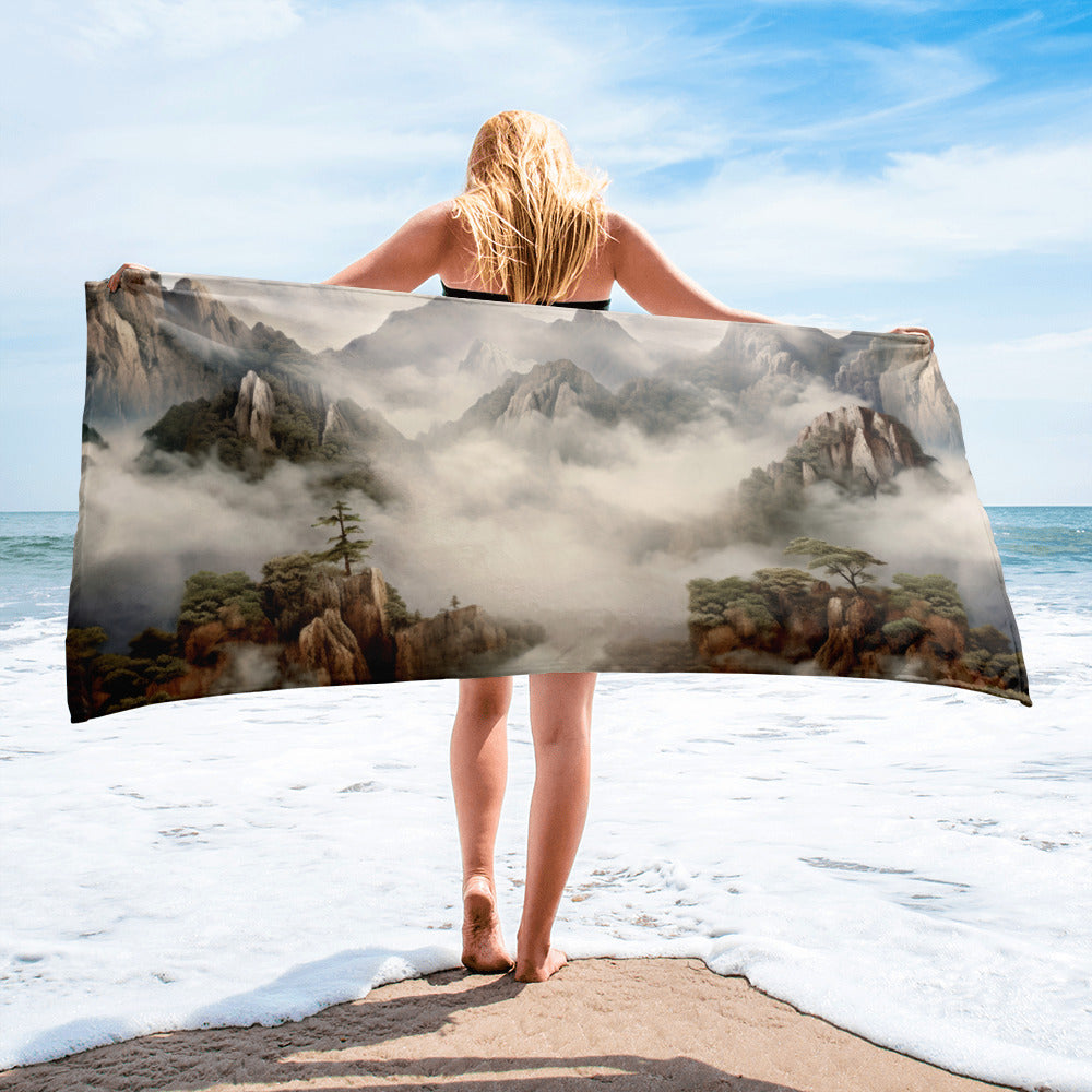 The Rocky Mountains USA Beach Towel by Visual Verse - Image 1