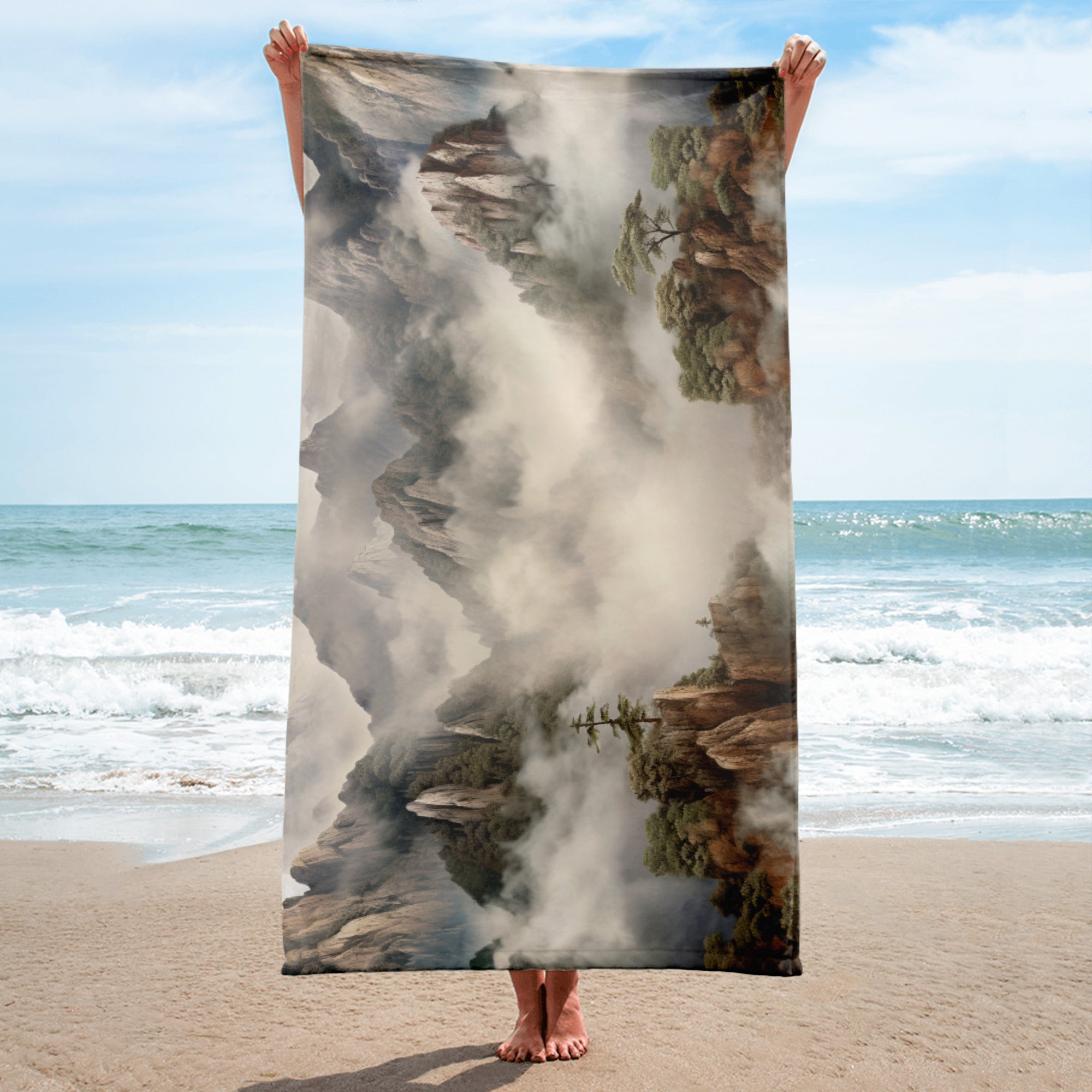 The Rocky Mountains USA Beach Towel by Visual Verse - Image 2