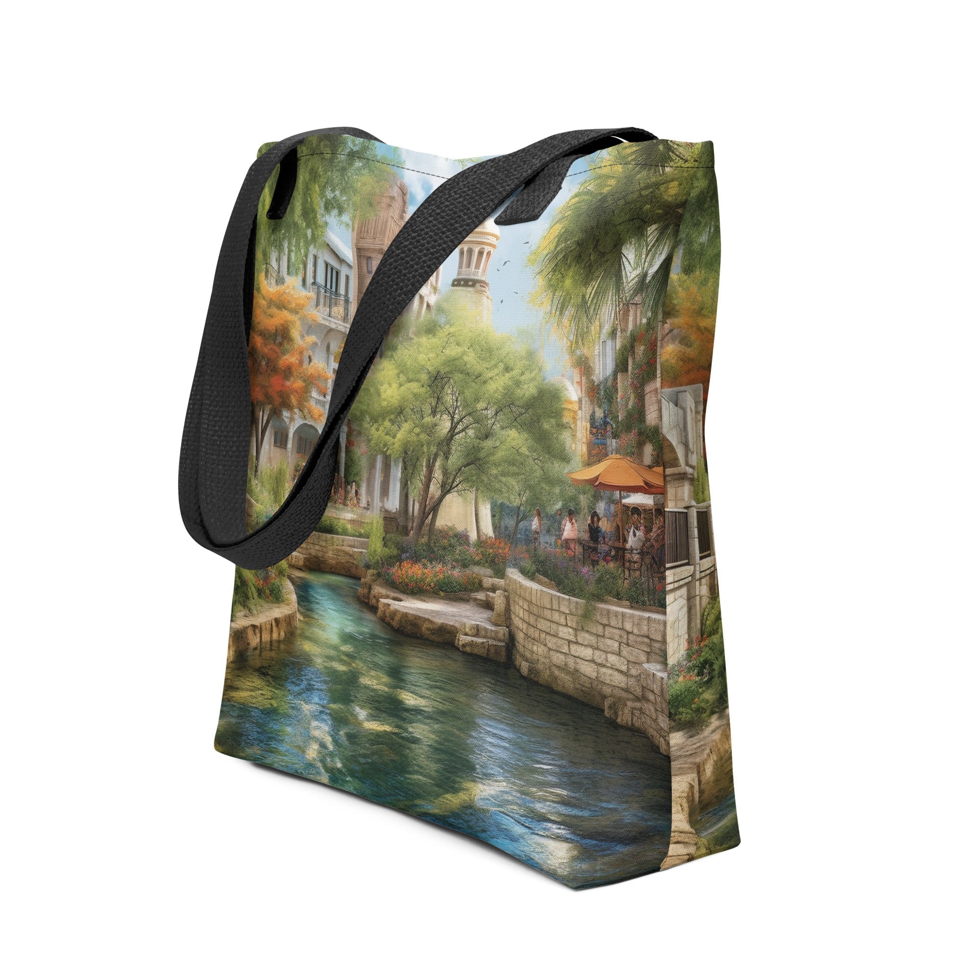 The San Antonio River Walk USA Tote Bag by Visual Verse - Image 1