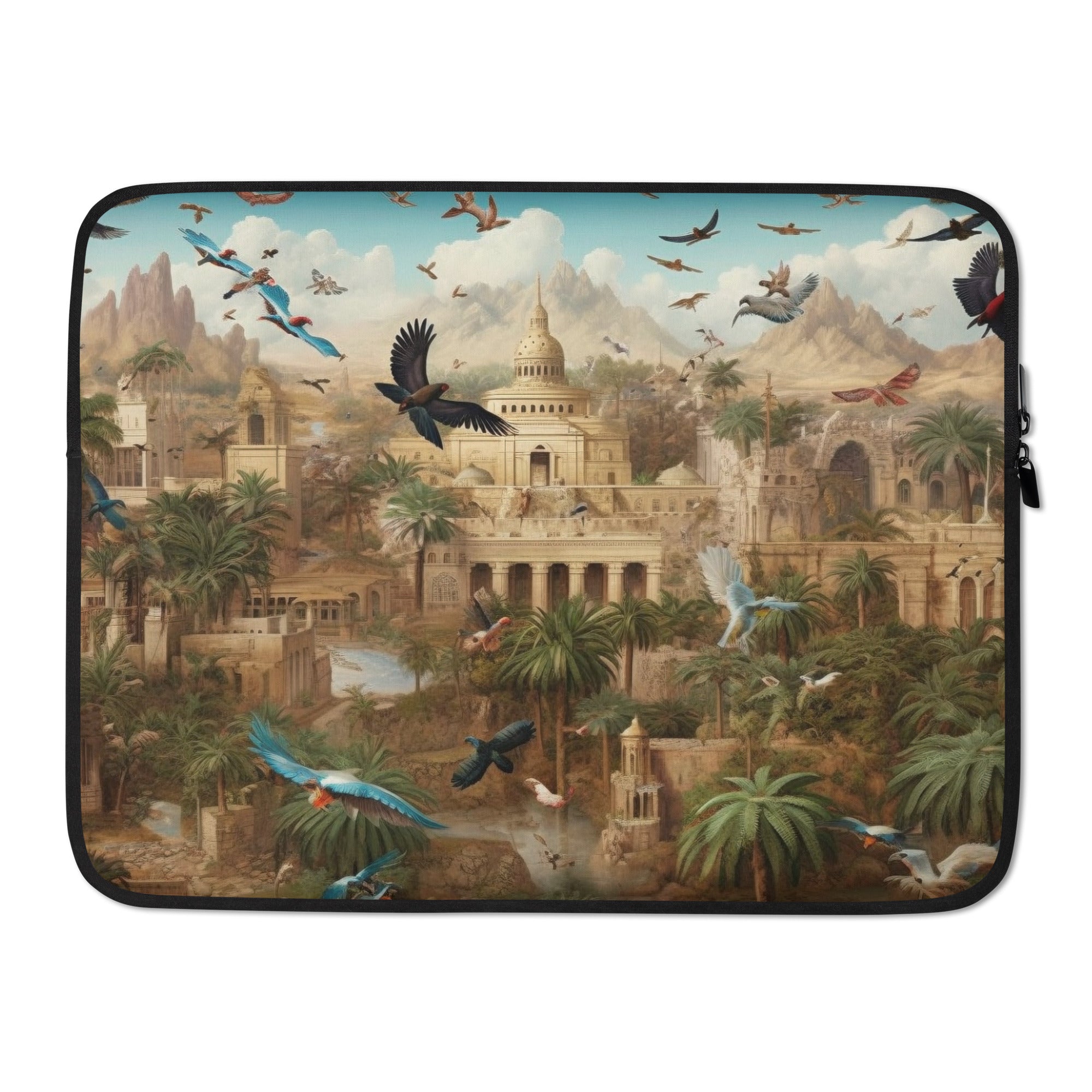 The Seven Wonders of The World Various Locations Laptop Sleeve by Visual Verse - Image 1