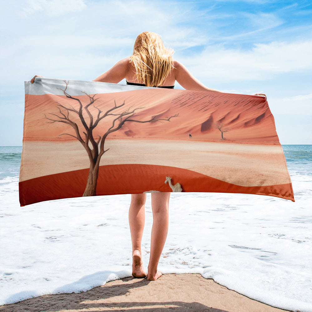 The Sossusvlei Namibia Beach Towel by Visual Verse - Image 1