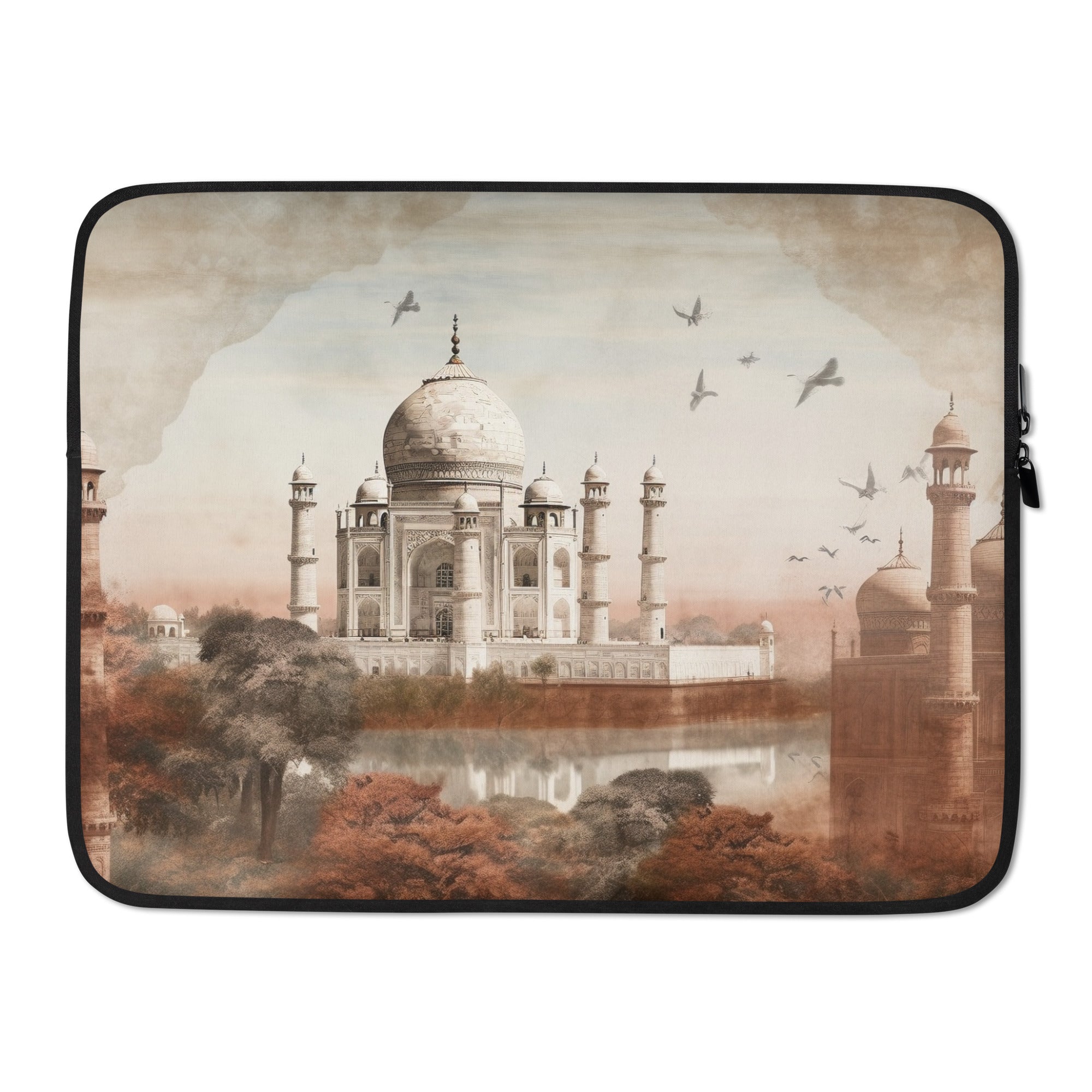 The Taj Mahal India Laptop Sleeve by Visual Verse - Image 1