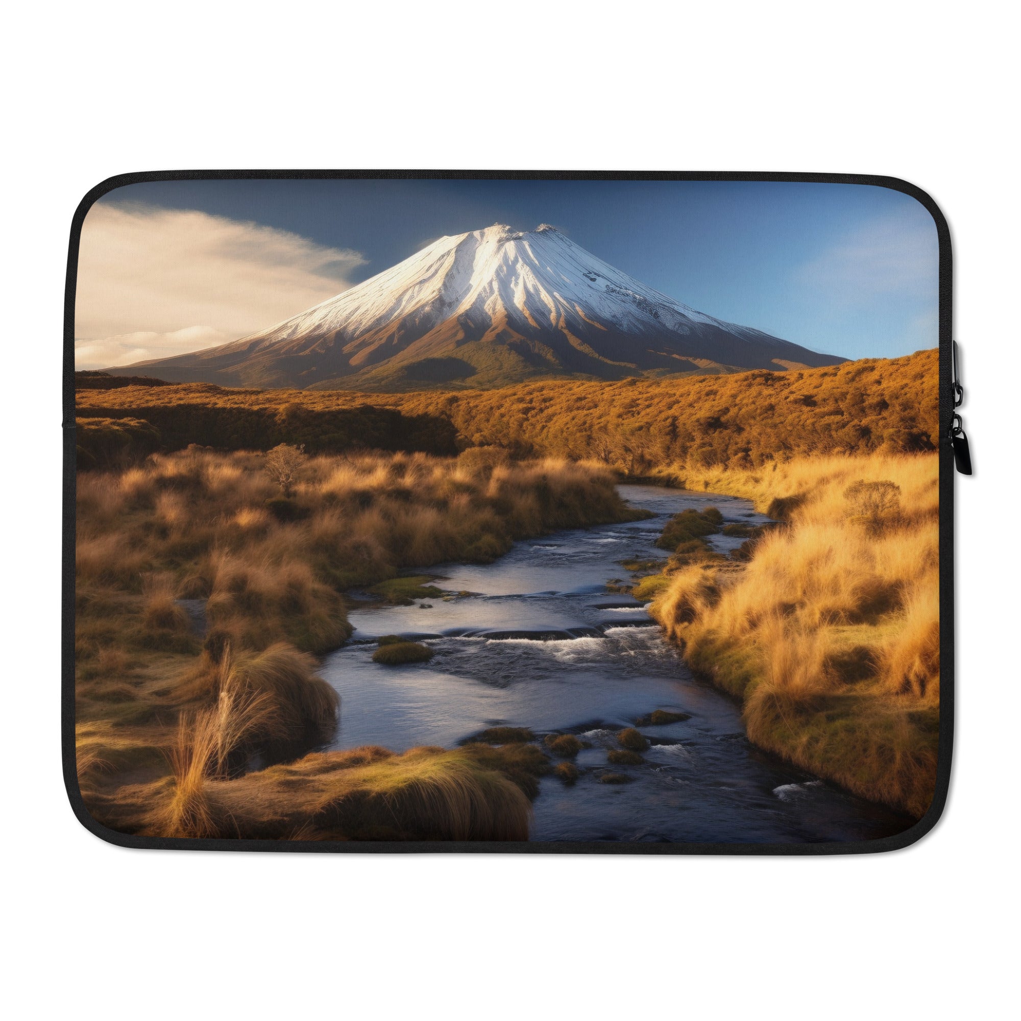 The Tongariro National Park New Zealand Laptop Sleeve by Visual Verse - Image 1