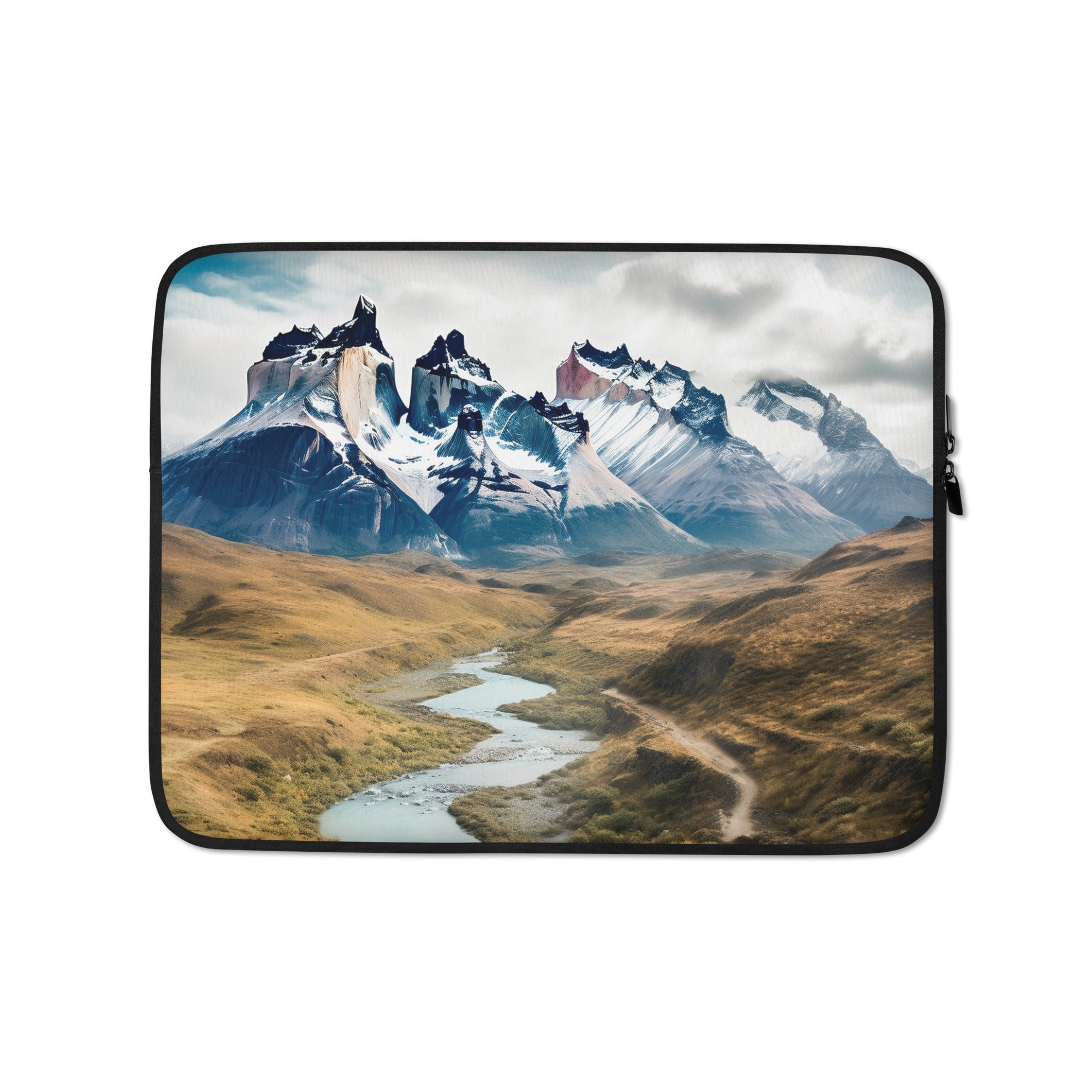 The Torres Del Paine National Park Chile Laptop Sleeve by Visual Verse - Image 2