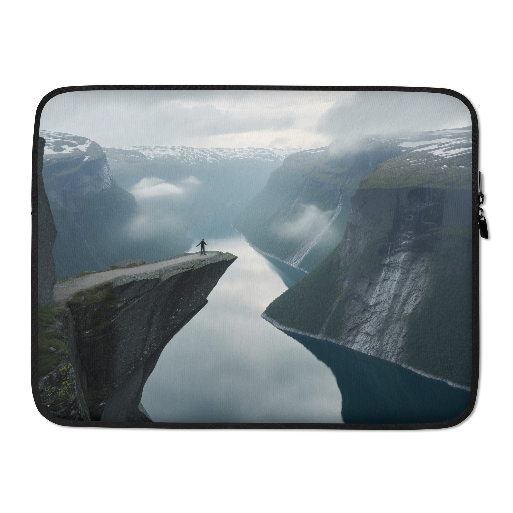 The Trolltunga Norway Laptop Sleeve by Visual Verse - Image 1