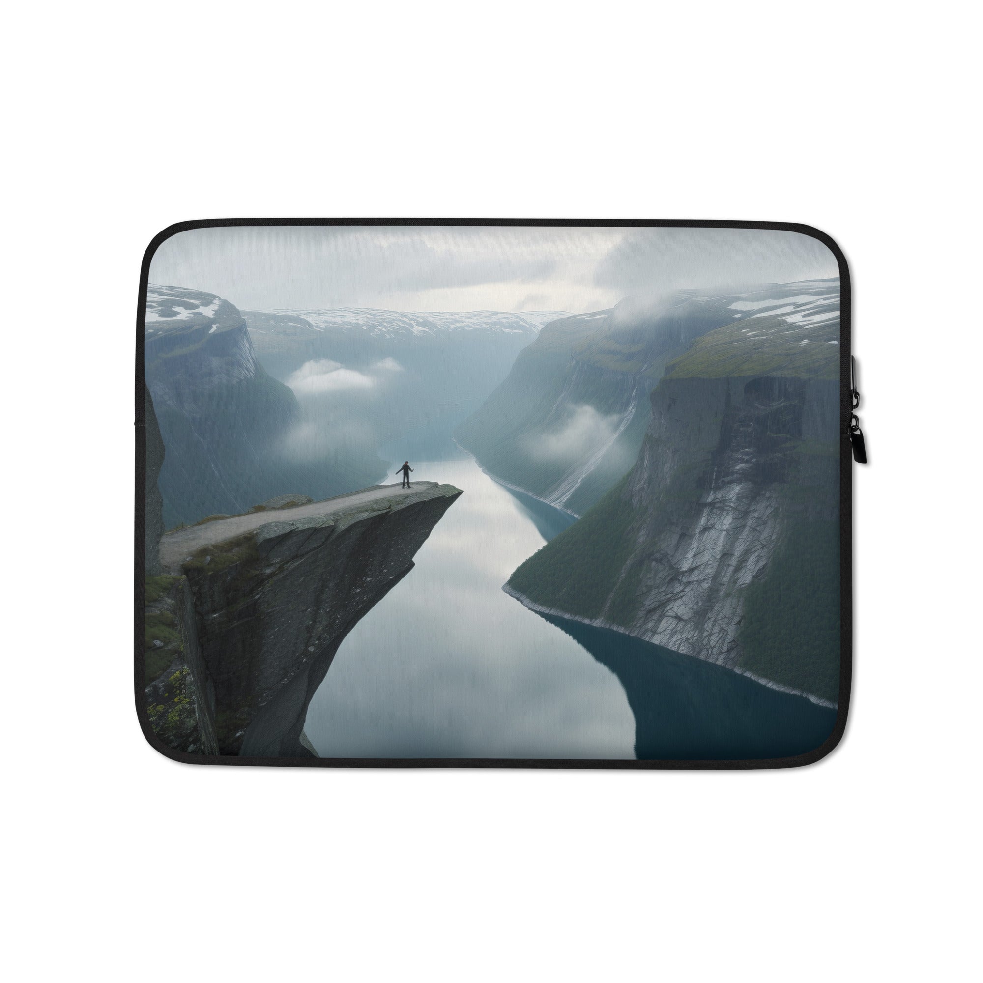 The Trolltunga Norway Laptop Sleeve by Visual Verse - Image 2